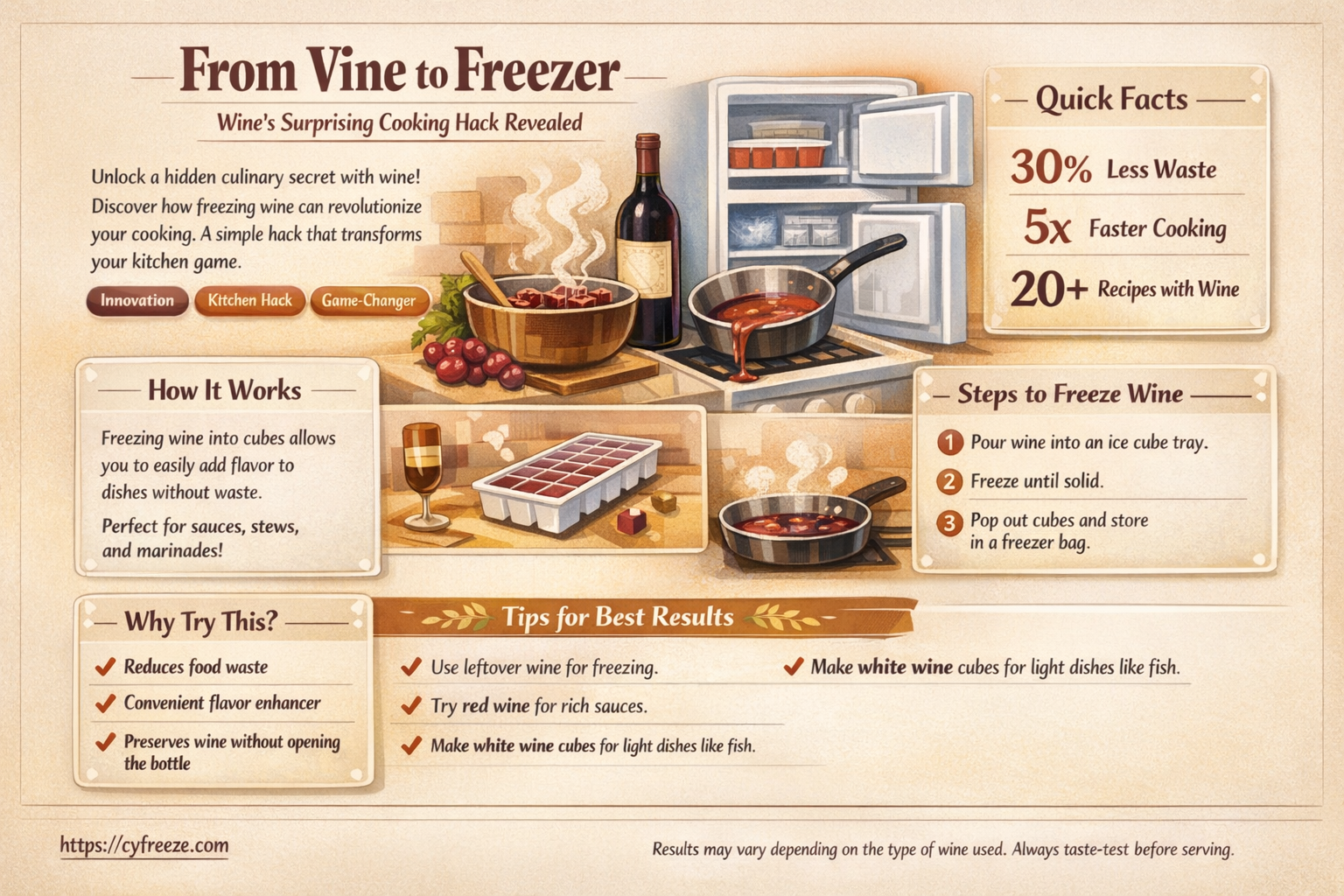 can i freeze wine for cooking