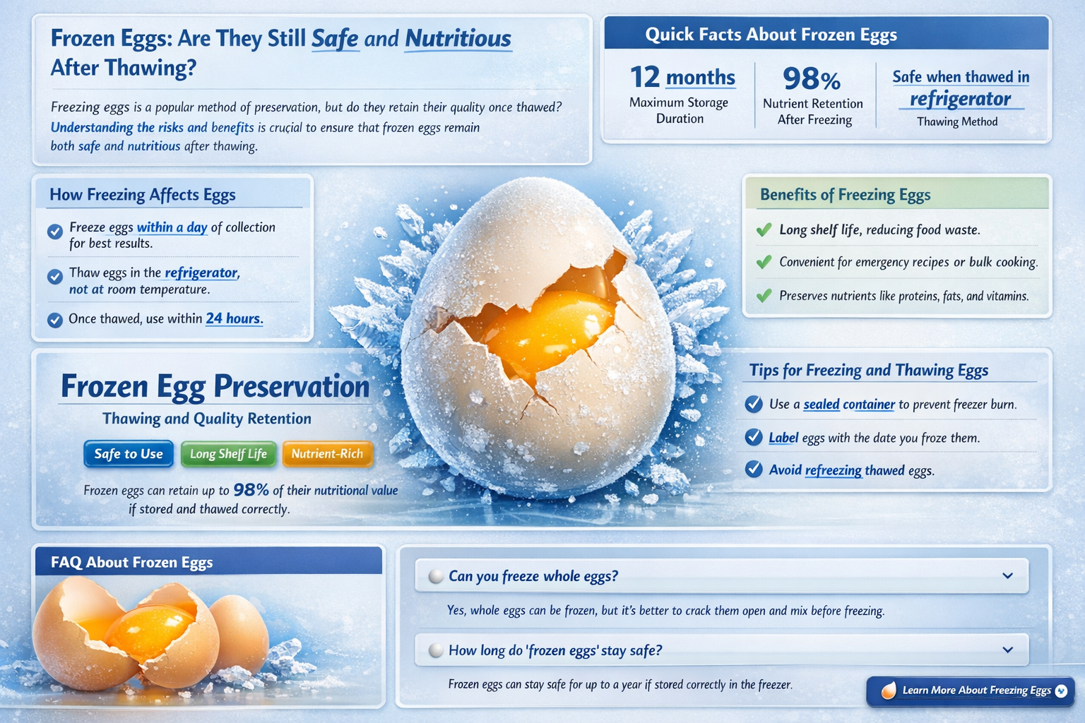 are eggs any good after they freeze