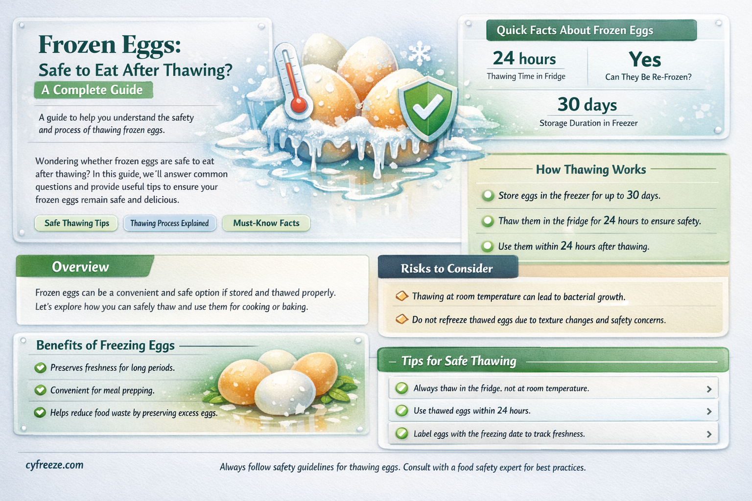 can i eat eggs after they freeze