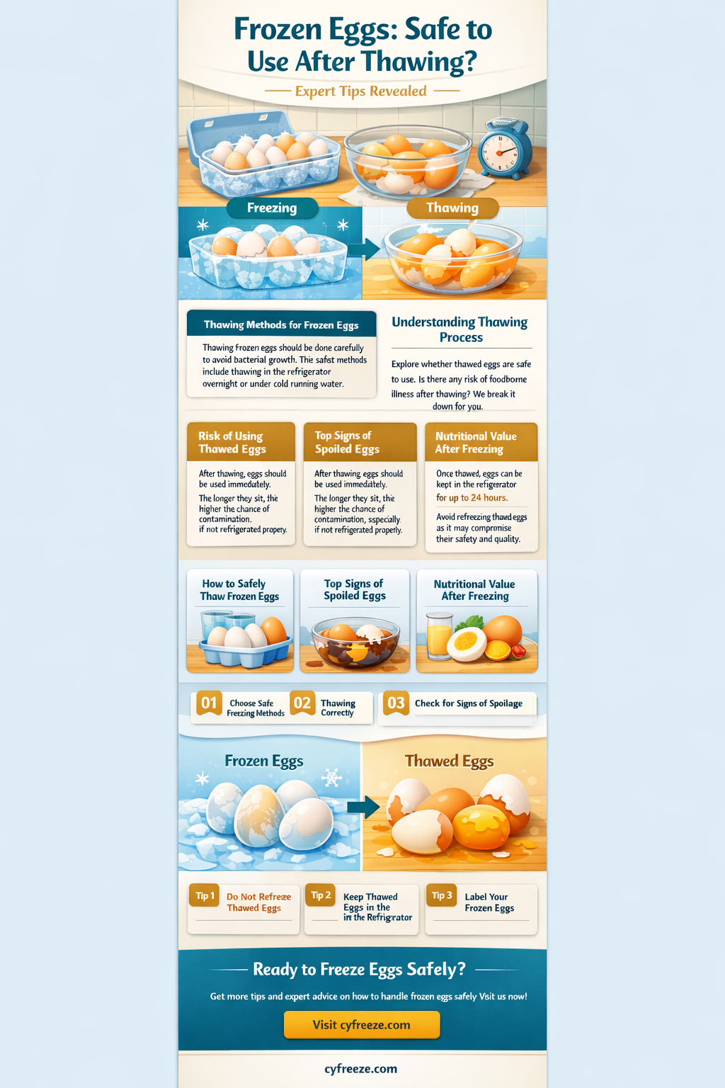 can eggs be used if they freeze