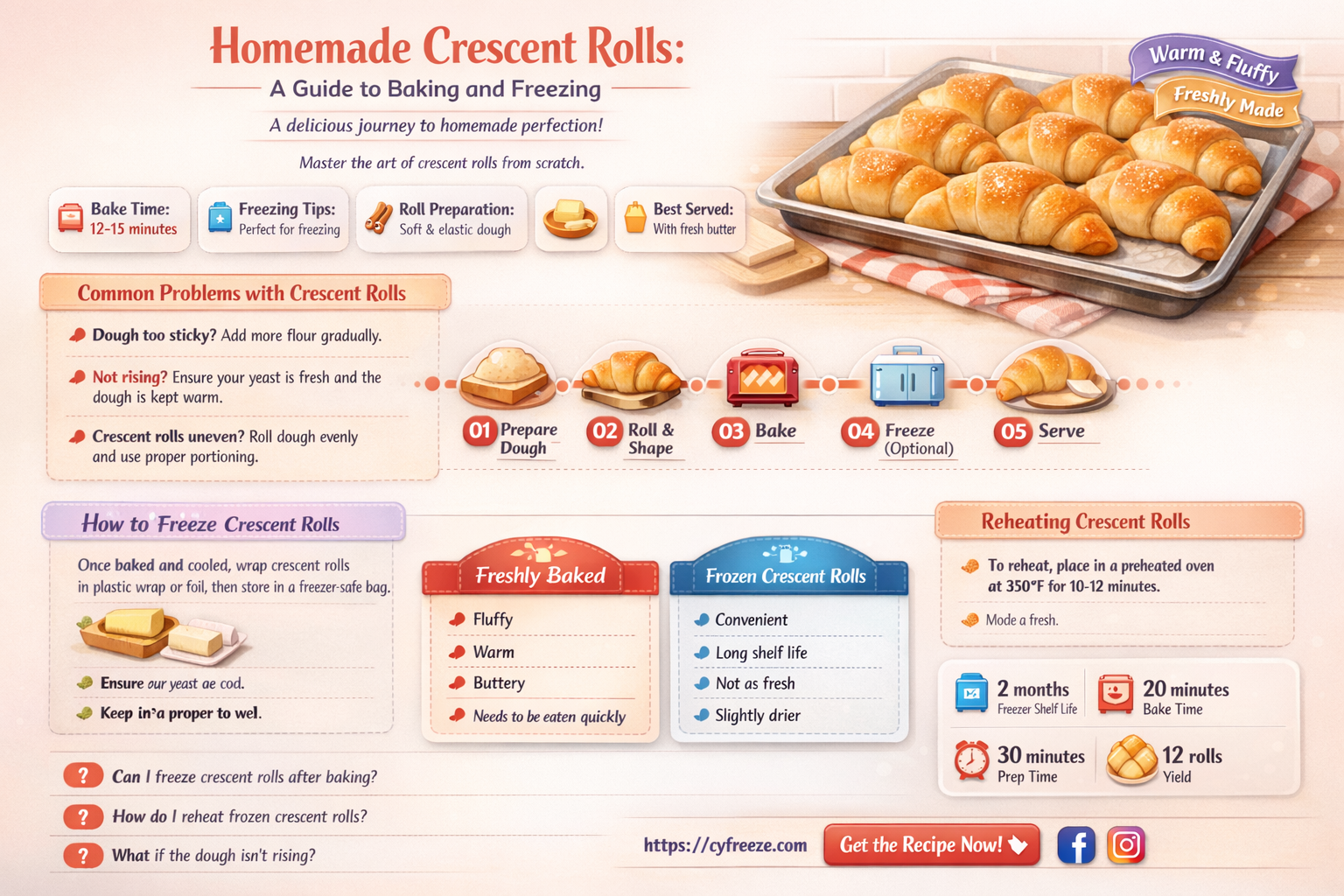 can i make and freeze crescent rolls