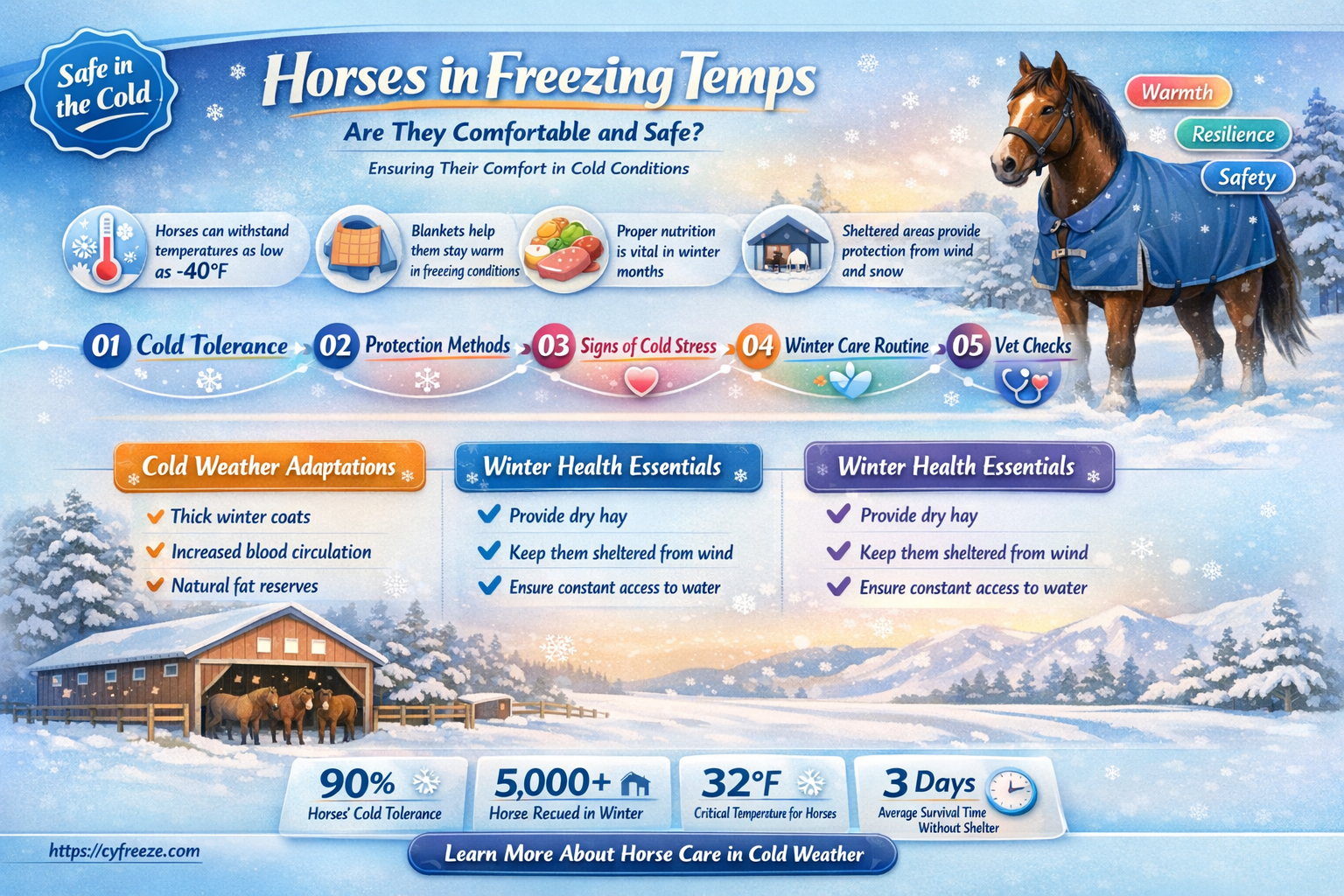 are horses ok in freezing temperatures