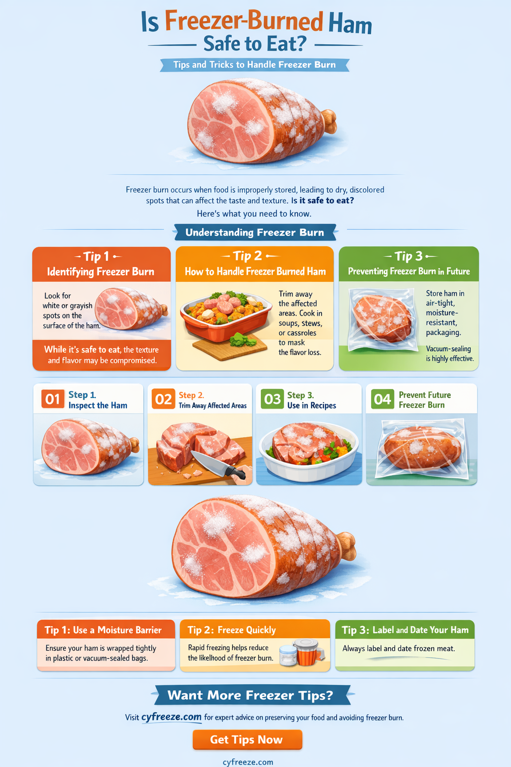 can i use freezer burned ham