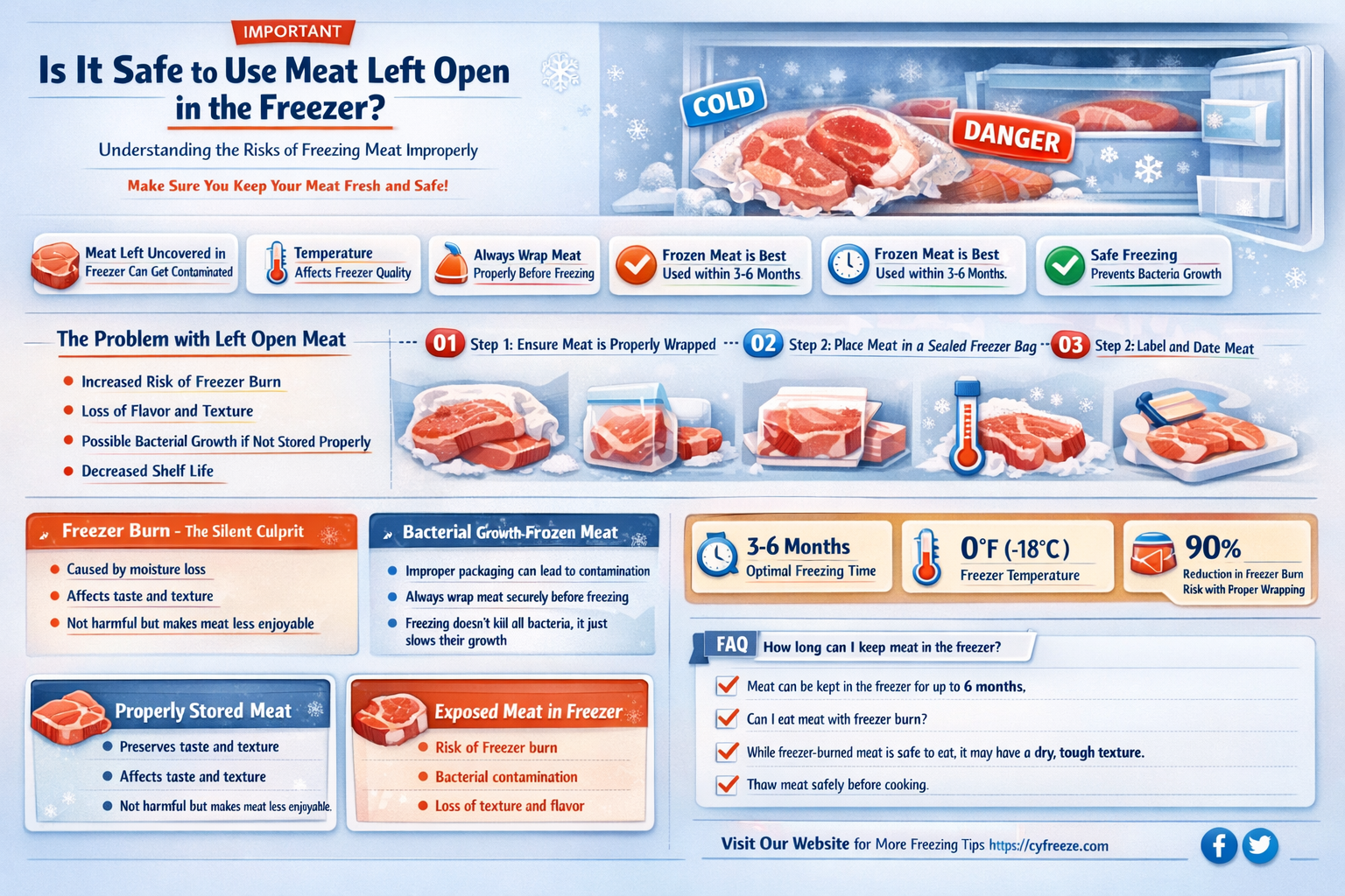 can i use meat that was open in the freezer