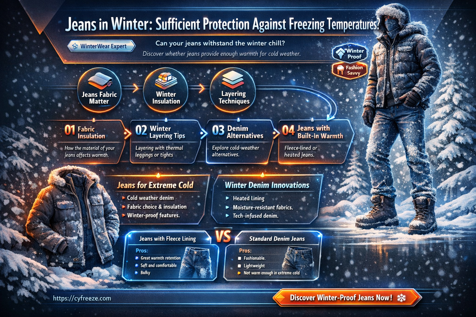 are jeans protection enough from freezing temperatures