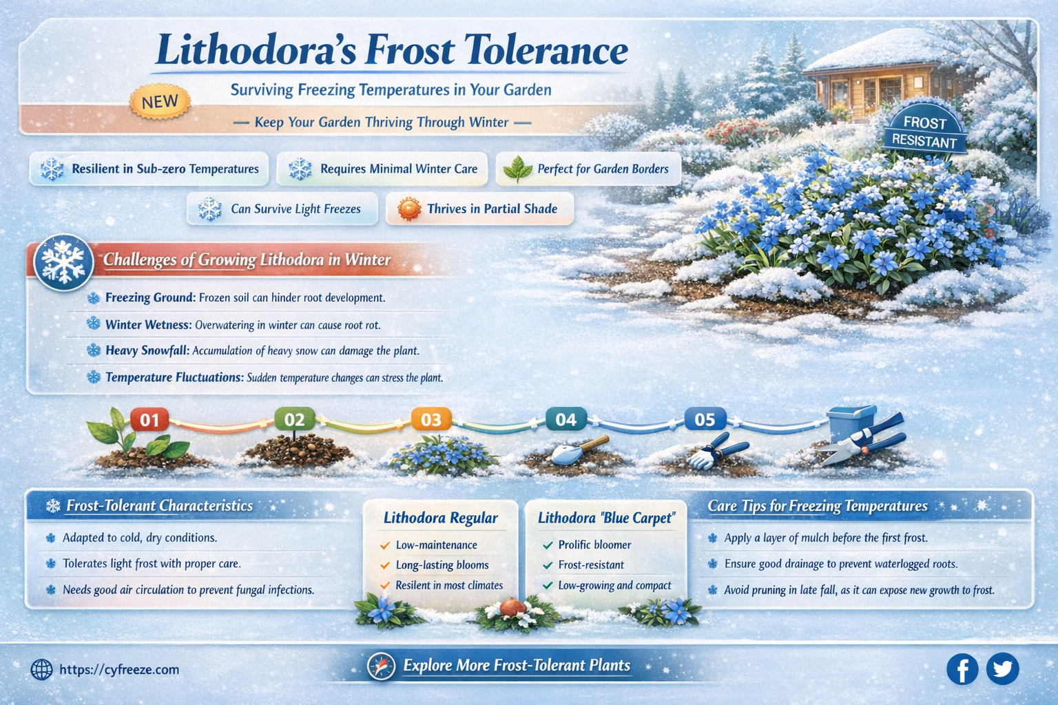 can lithodora withstand freezing temperatures
