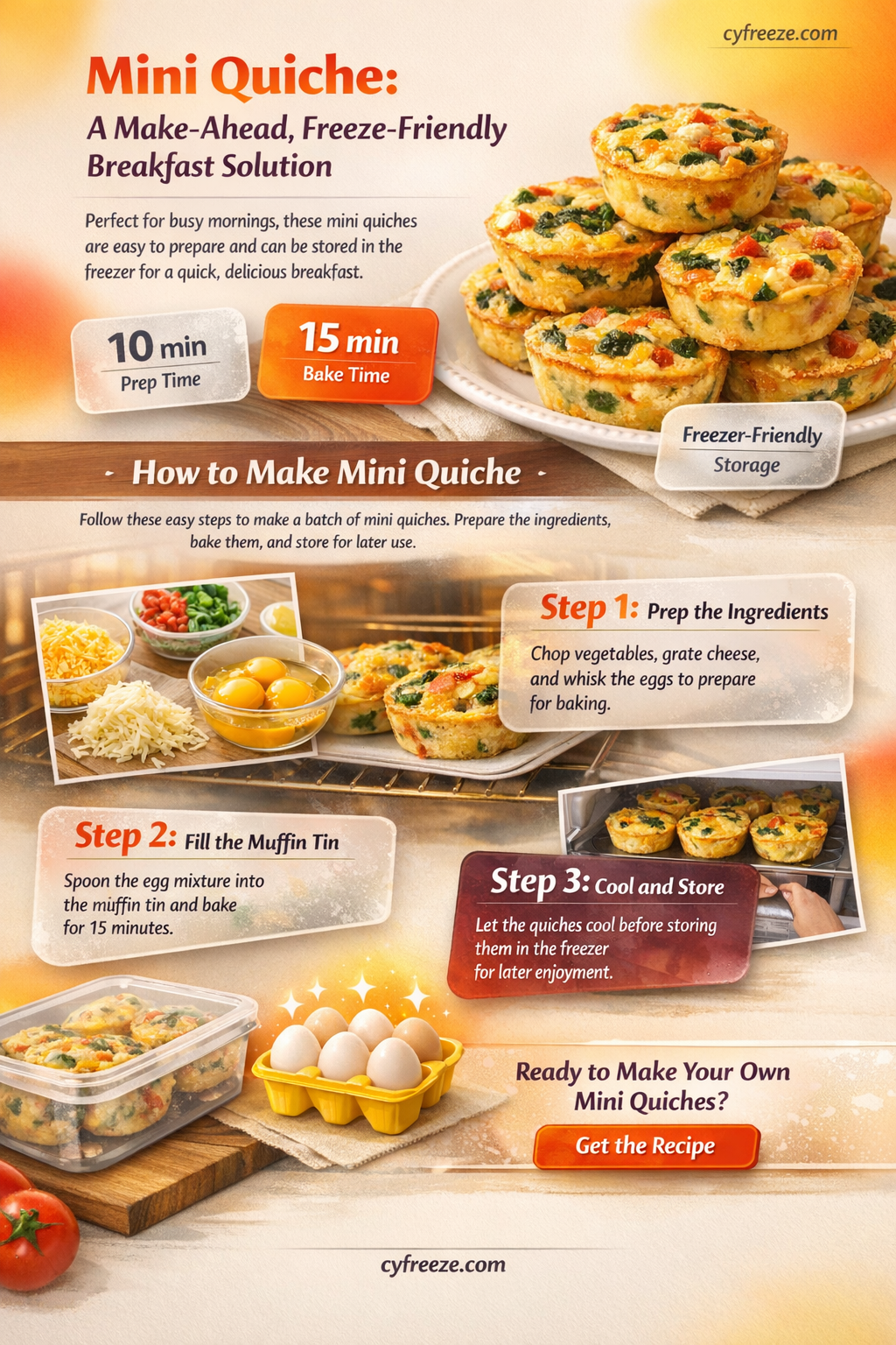 can i make and freeze mini quiches