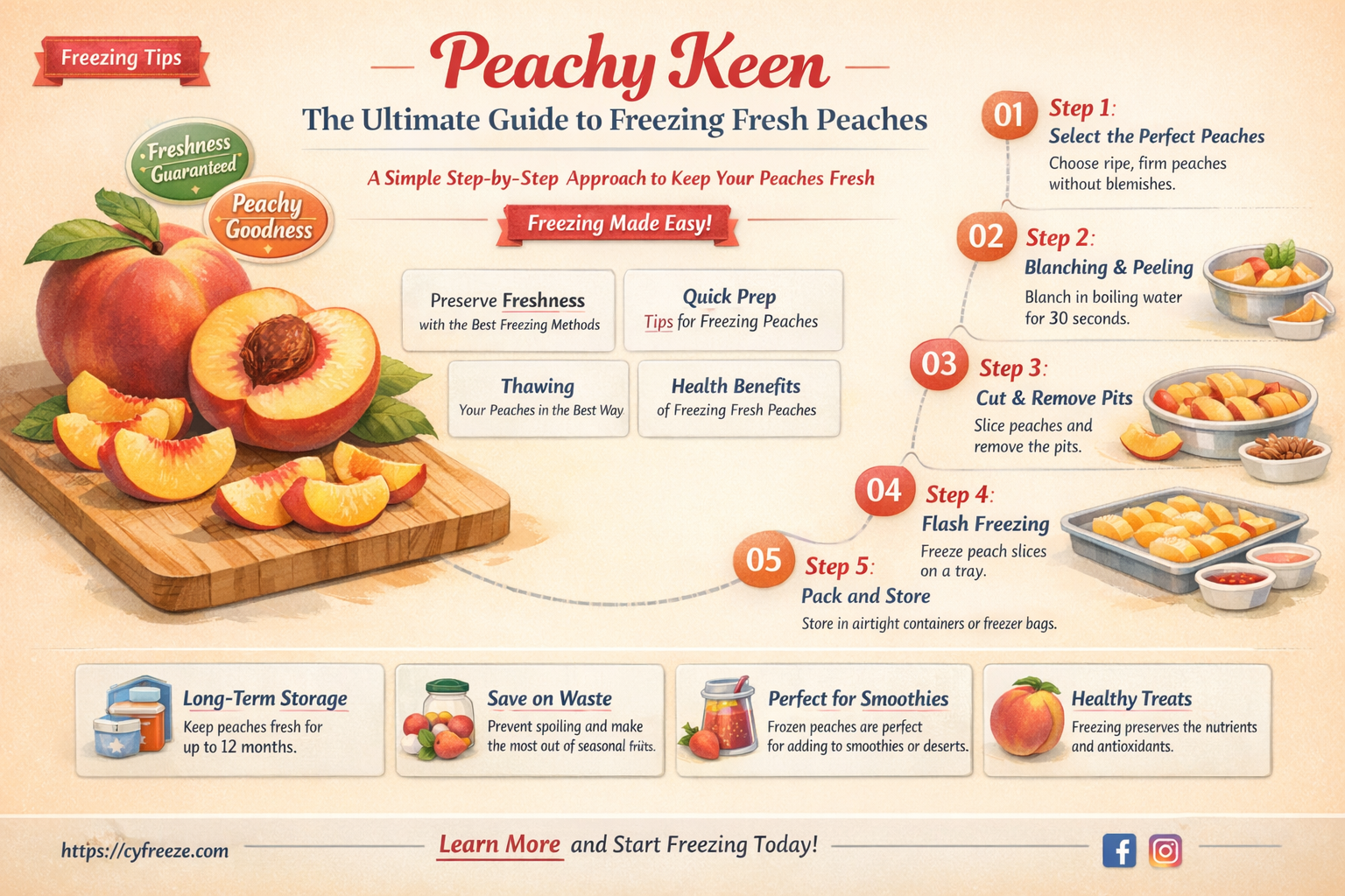 can i freeze fresh peaches