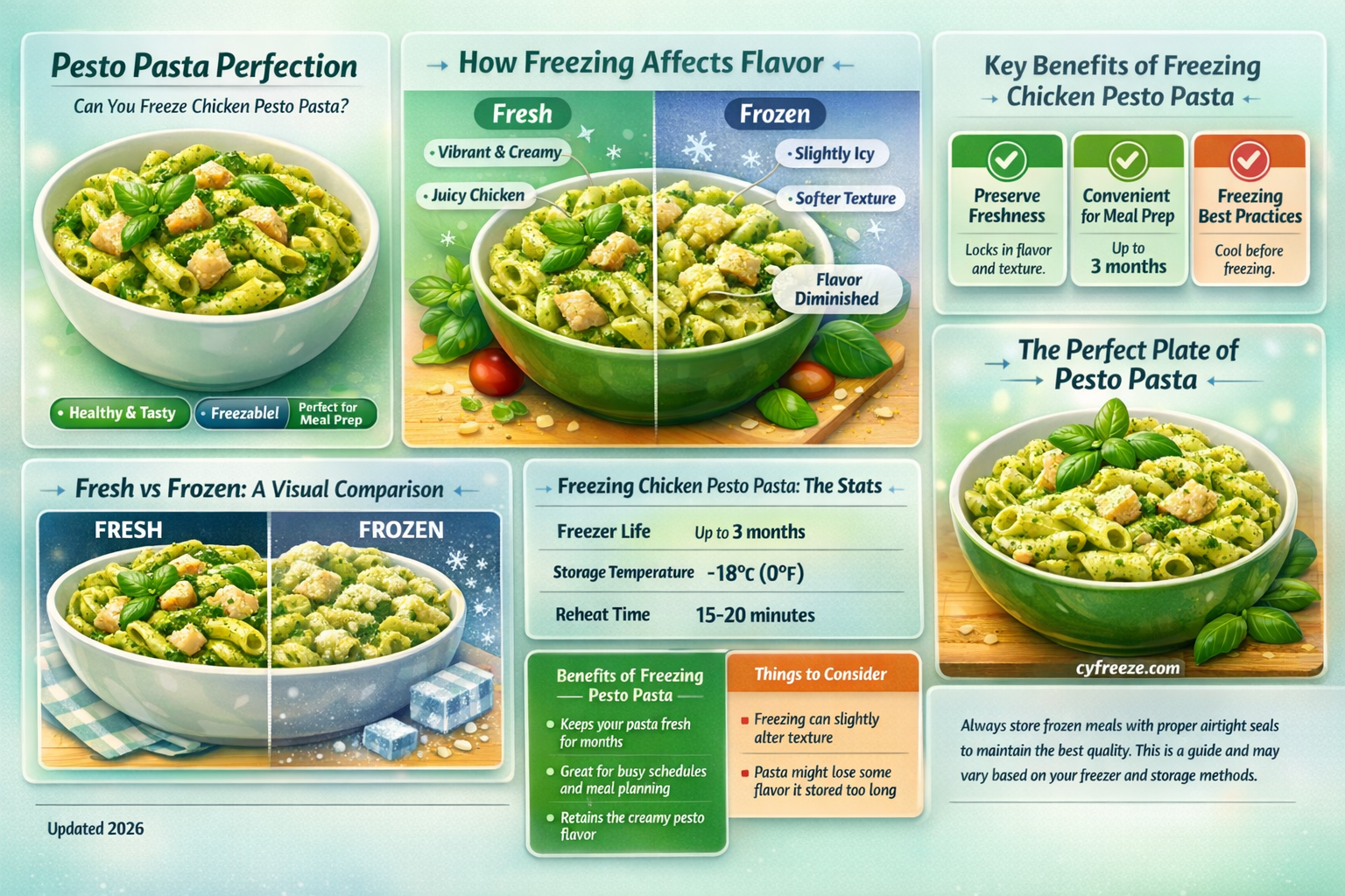 can i freeze chicken pesto pasta