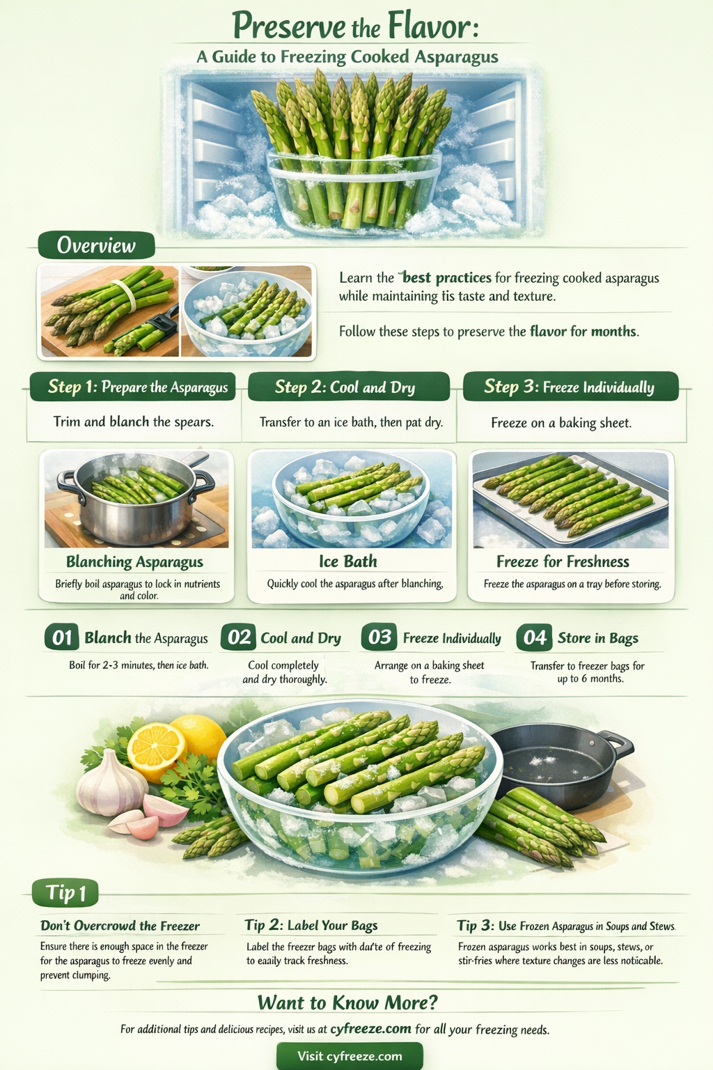 can i freeze cooked asparagus