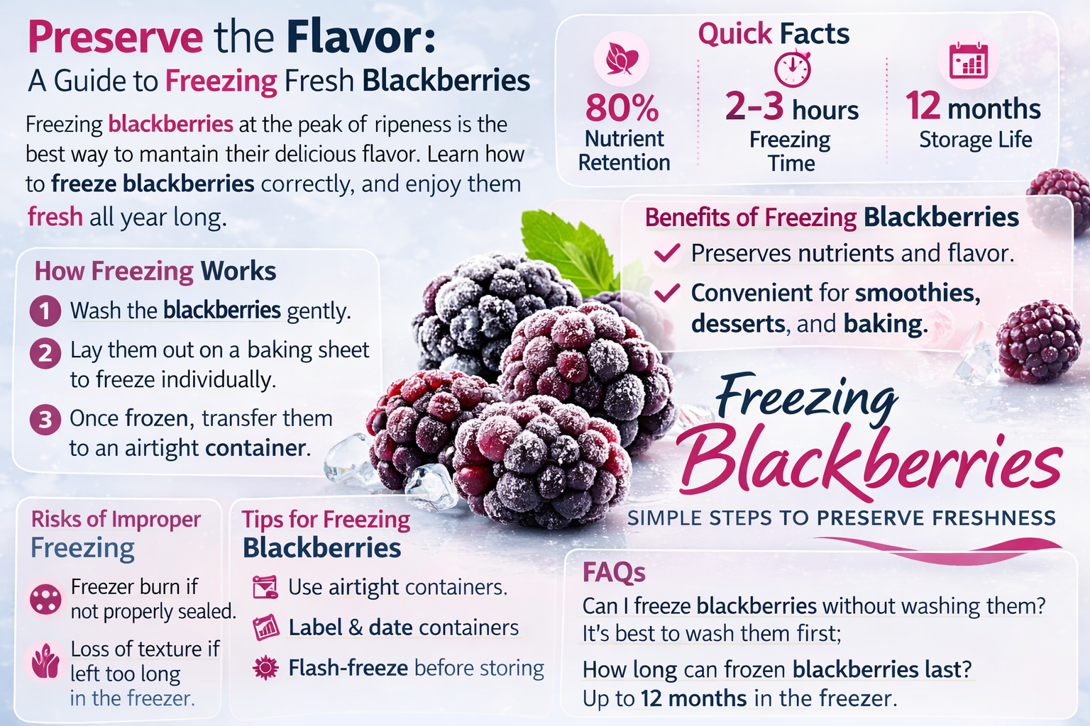 can i freeze fresh blackberries