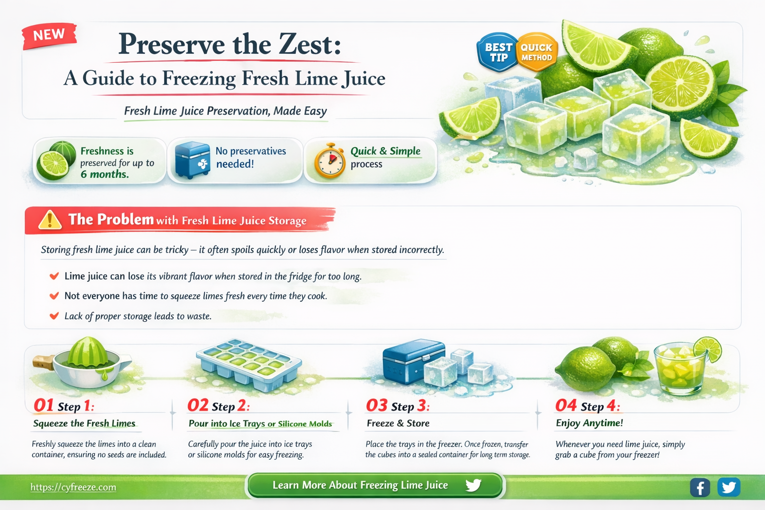 can i freeze fresh lime juice