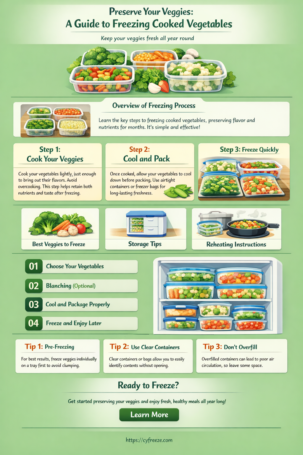 can i freeze cooked veg