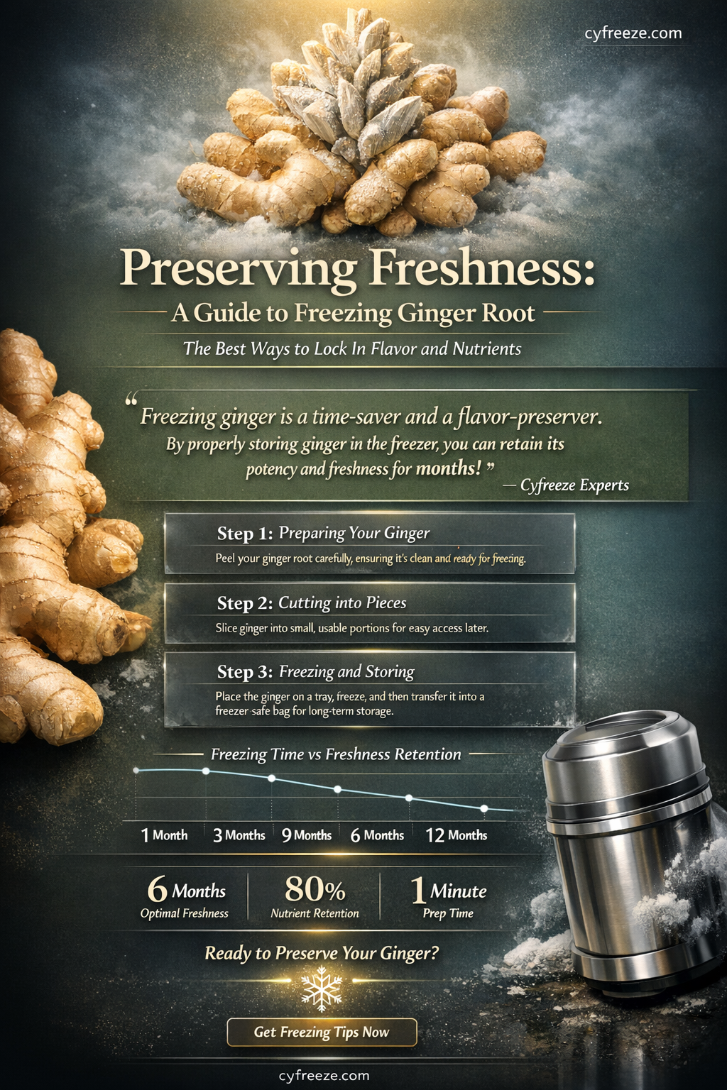 can i freeze fresh ginger root