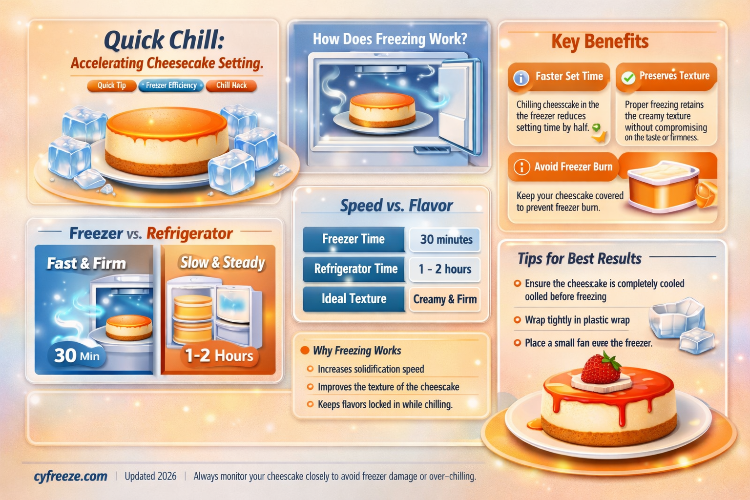 can i freeze cheesecake to make it set faster