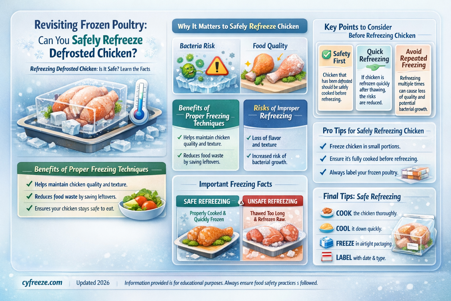 can i put chicken back in the freezer after defrosting