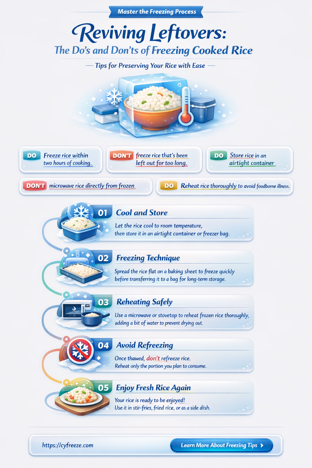 can freeze cooked rice