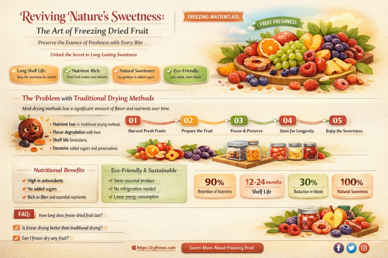 can i freeze dried fruit