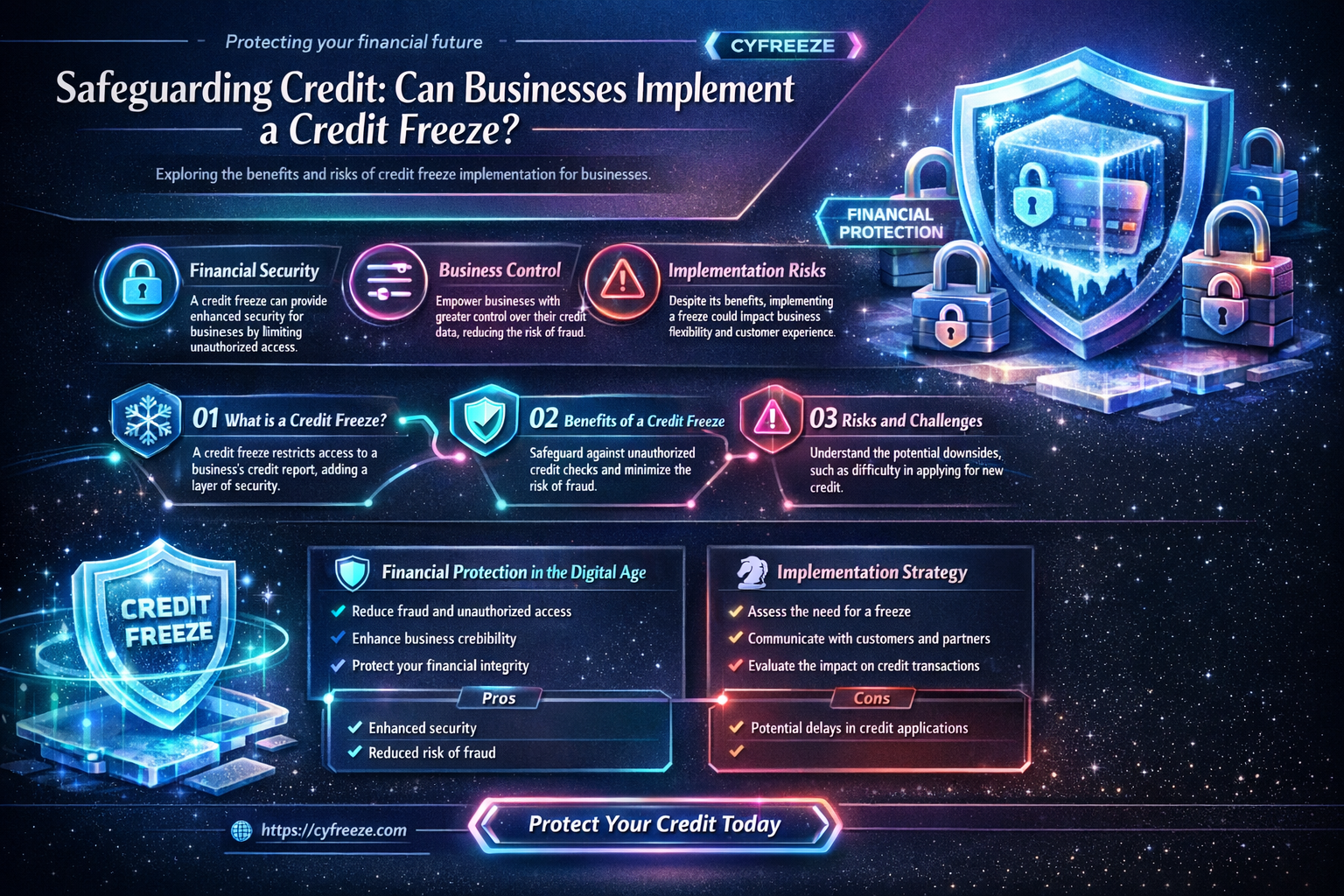 can a business put a freeze on their credite