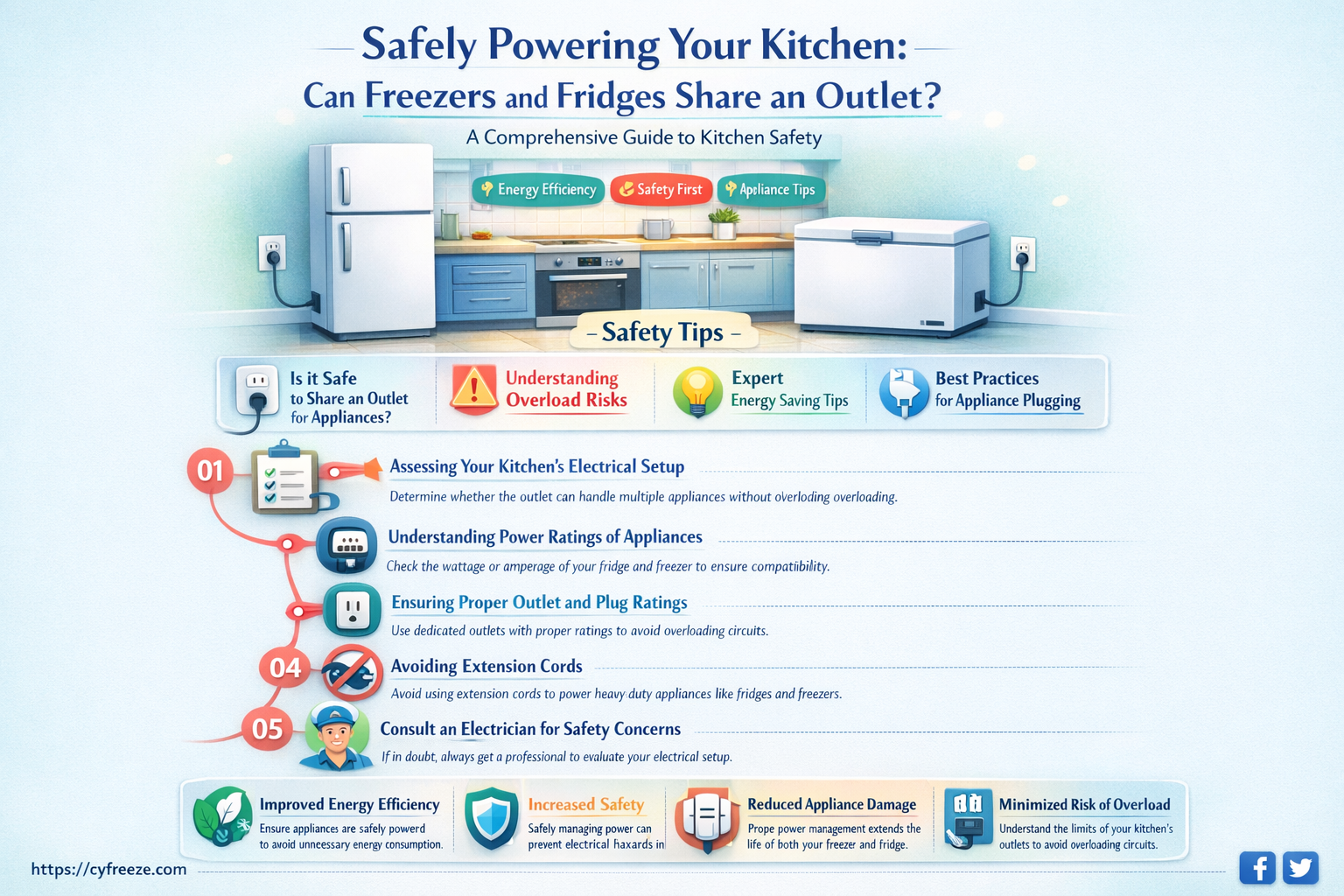 can freezer and fridge be plugged into one gfs outlet