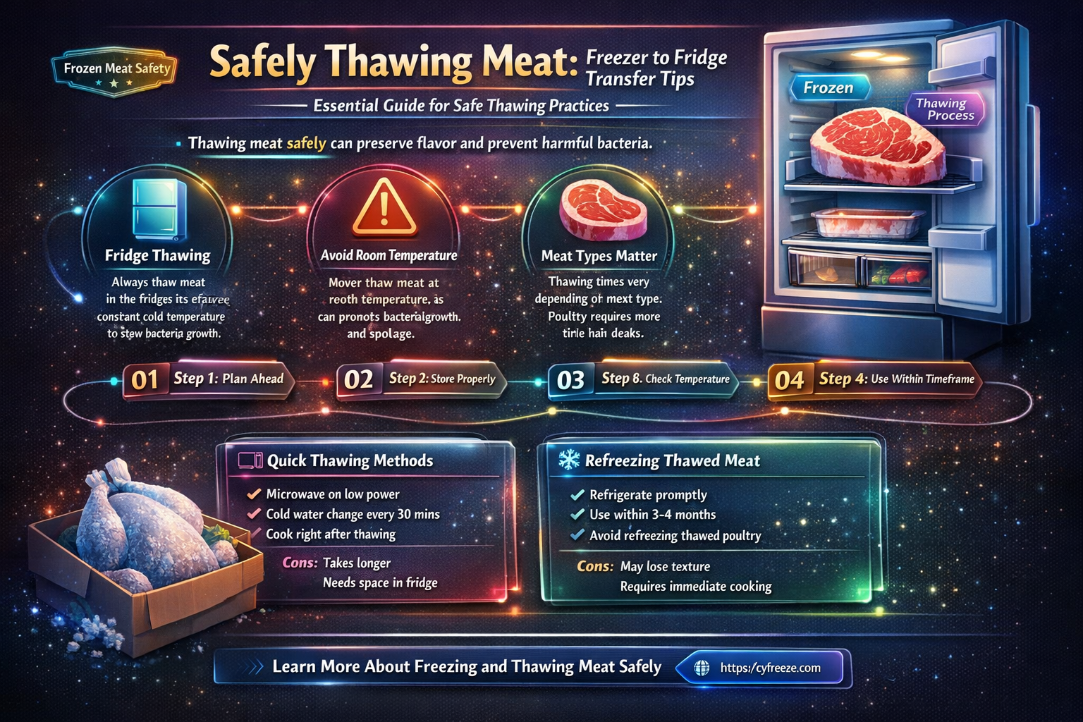 can i shift meat from my freezer to fridge
