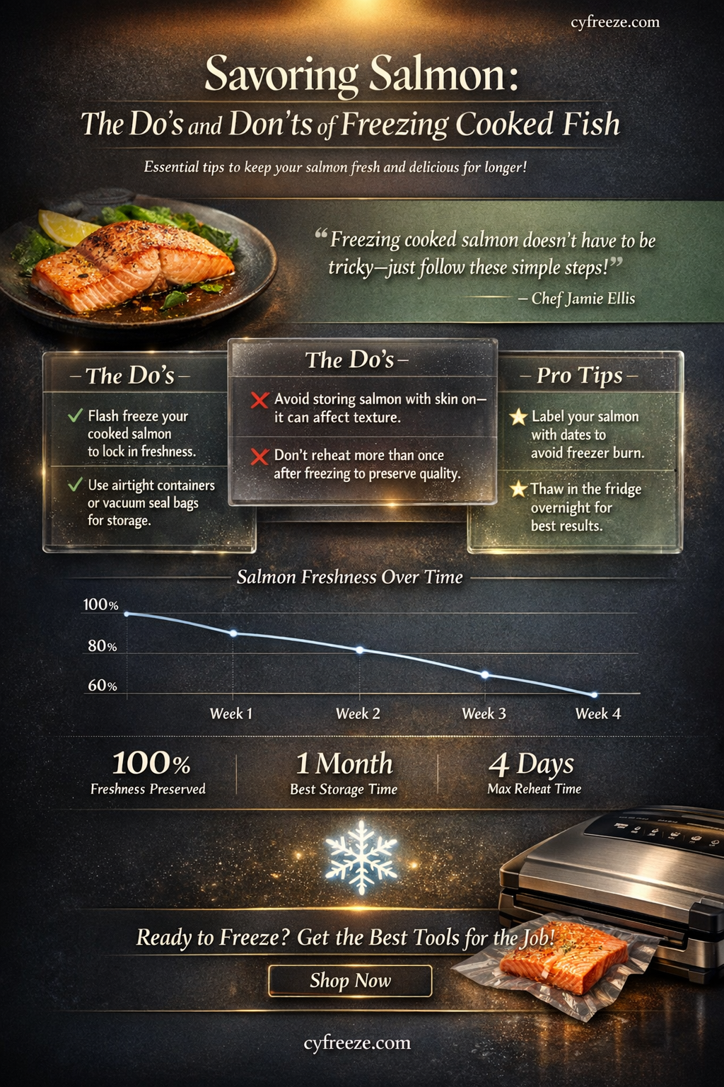 can i freeze salmon after i cook it