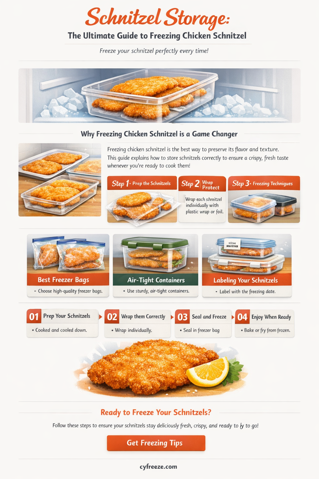 can i freeze chicken schnitzel