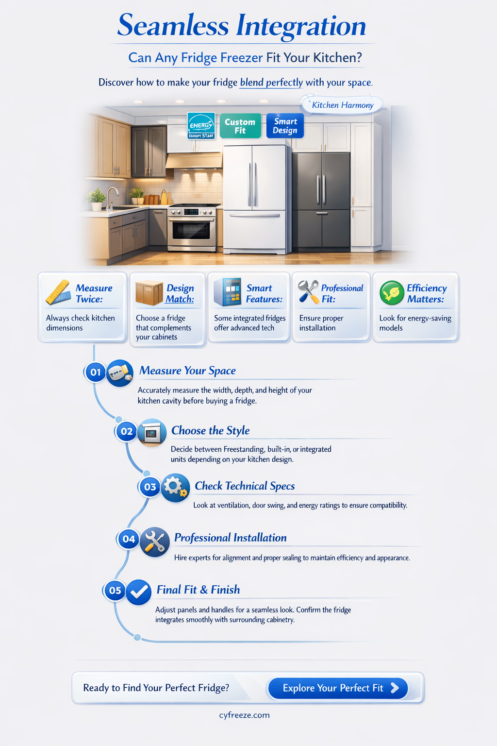 can any fridge freezer be integrated