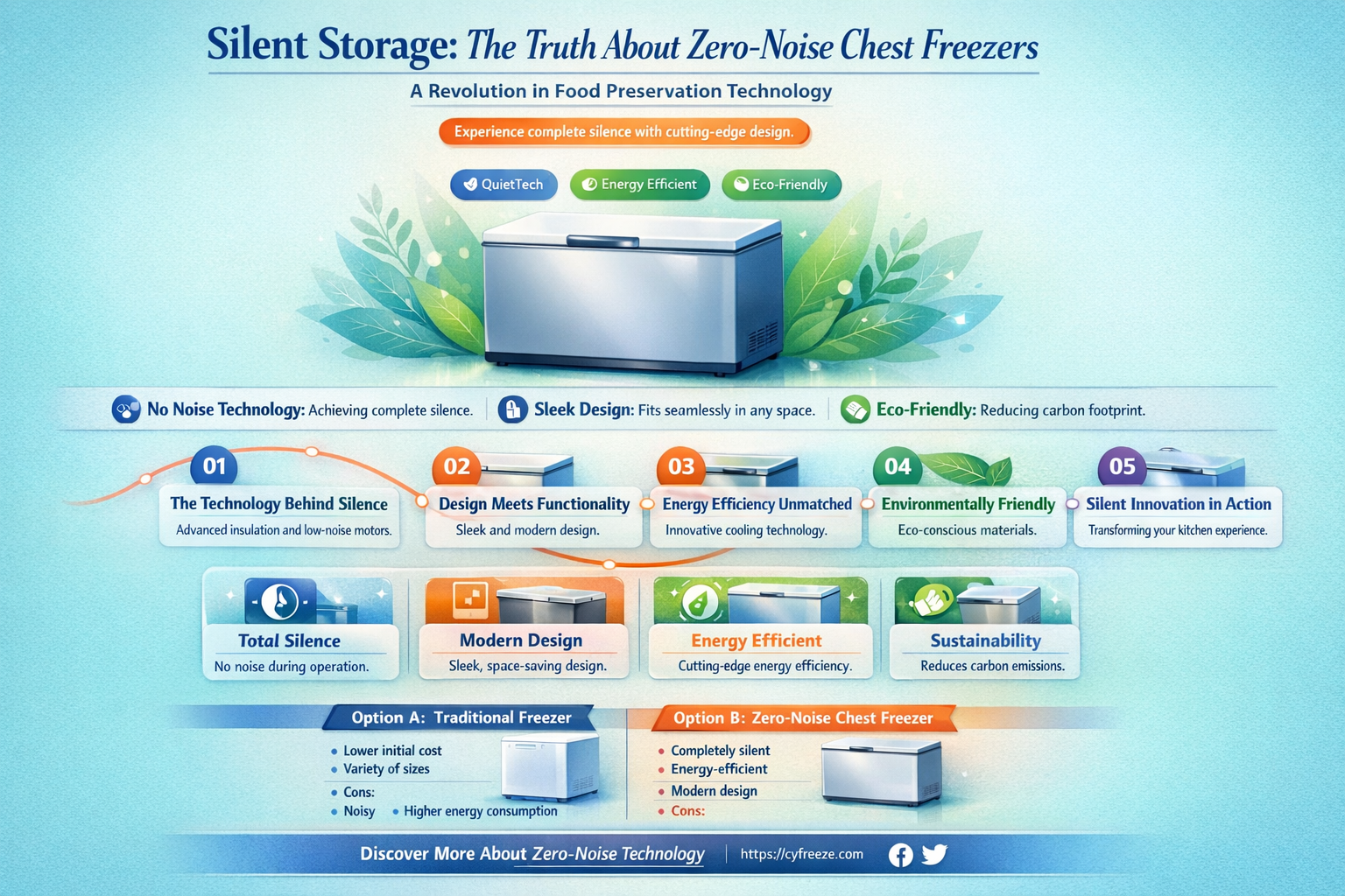 can a chest freezer really make zero noise