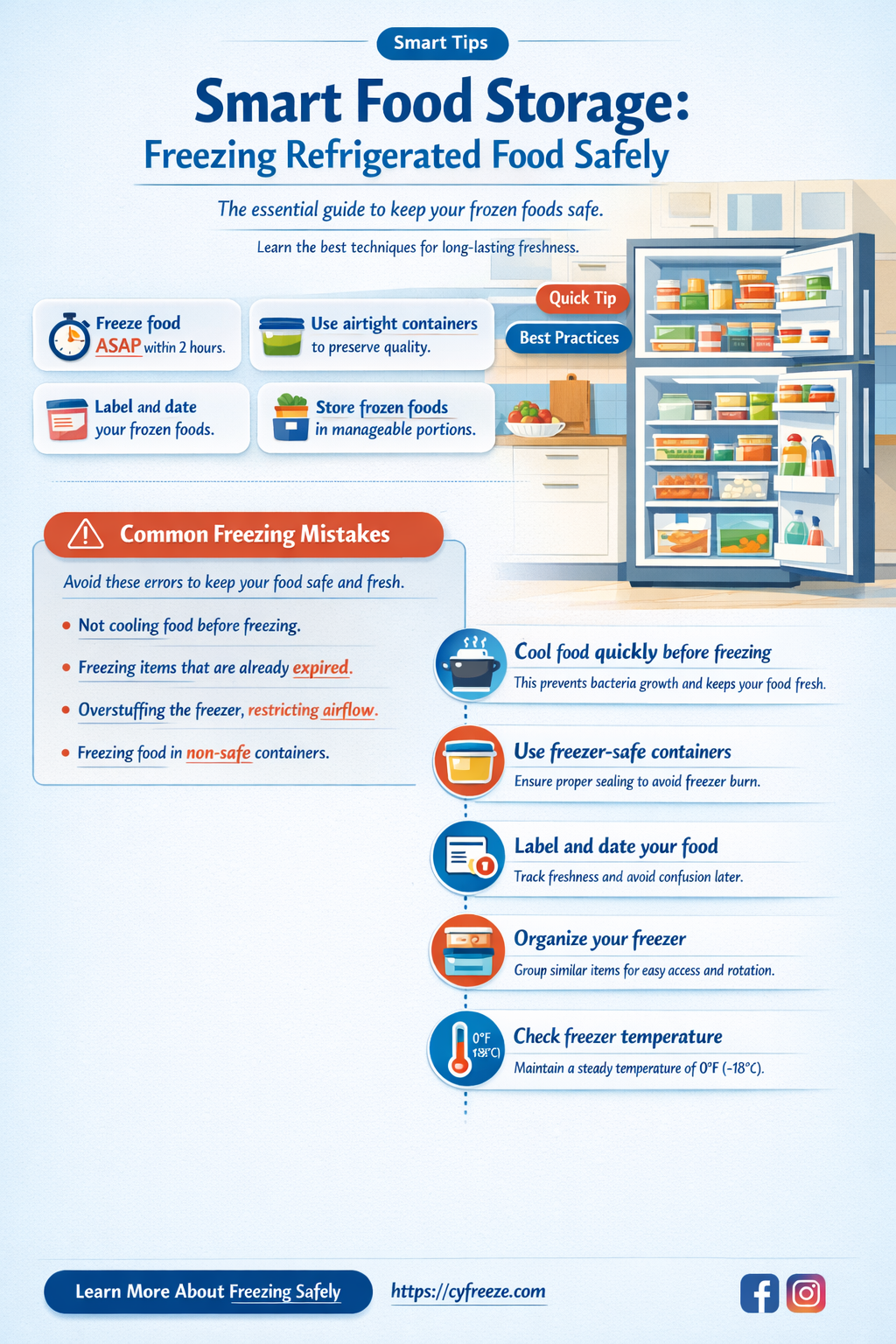 can i freeze food that has been in the fridge
