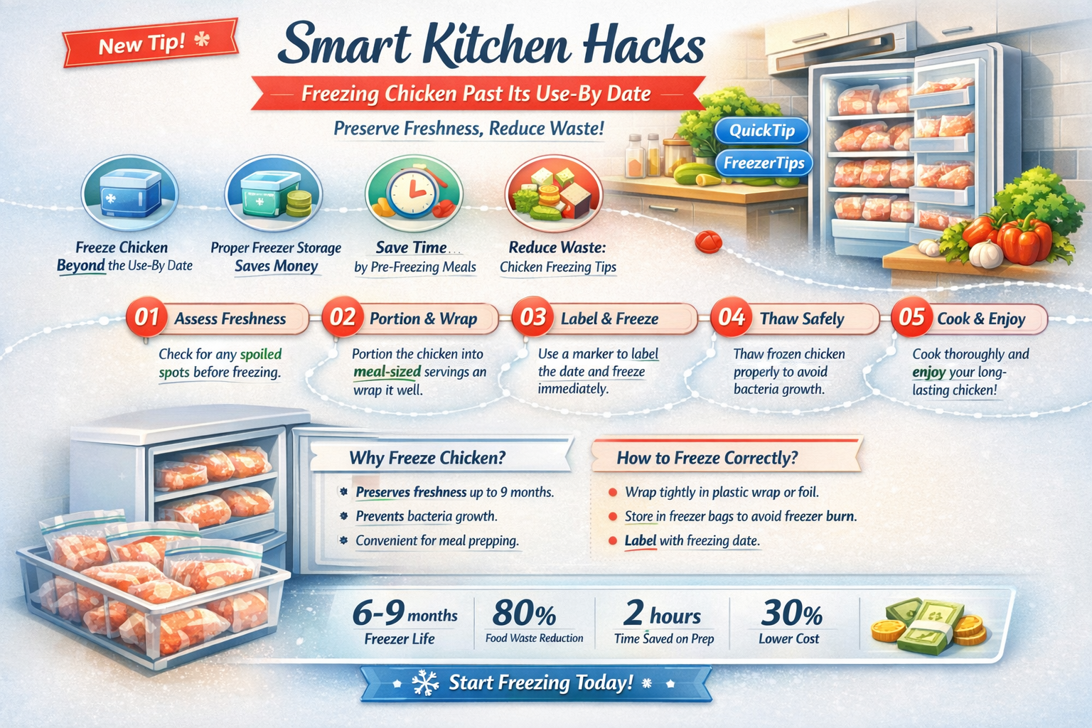 can i freeze chicken after use by date