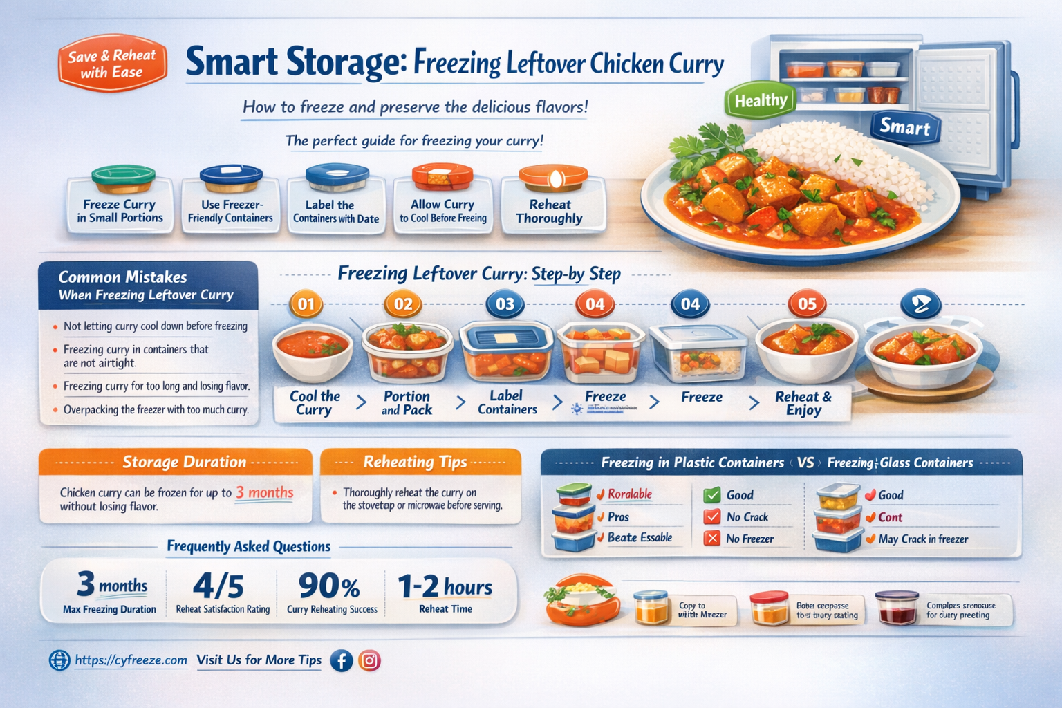 can i freeze leftover chicken curry