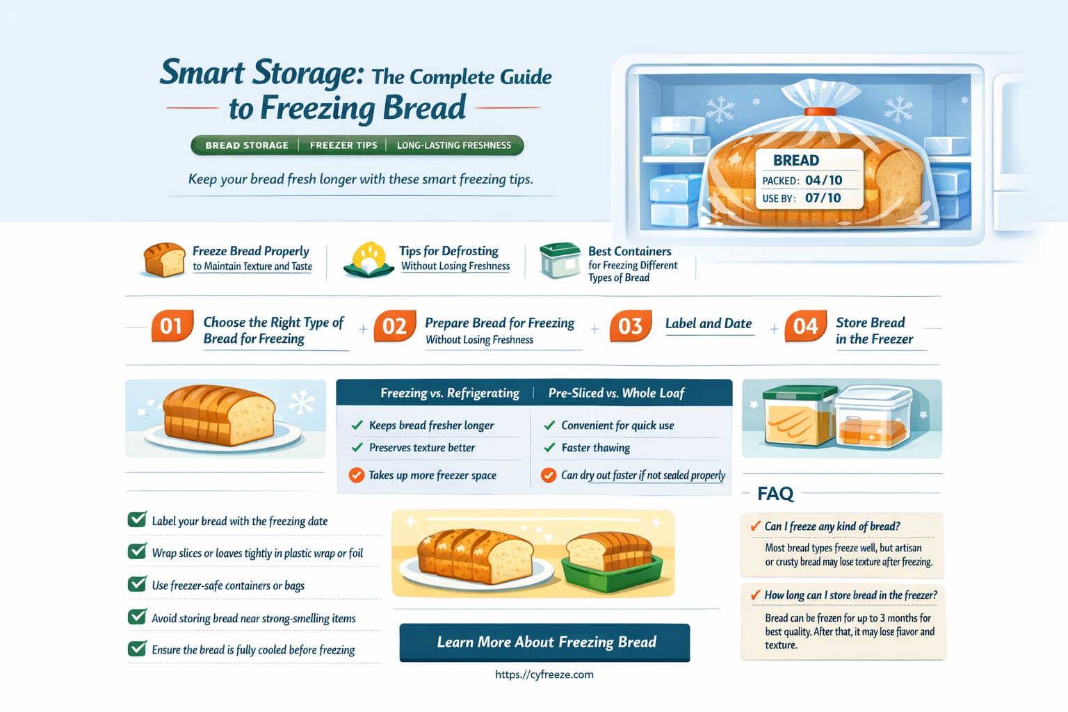 can i put bread in the freezer