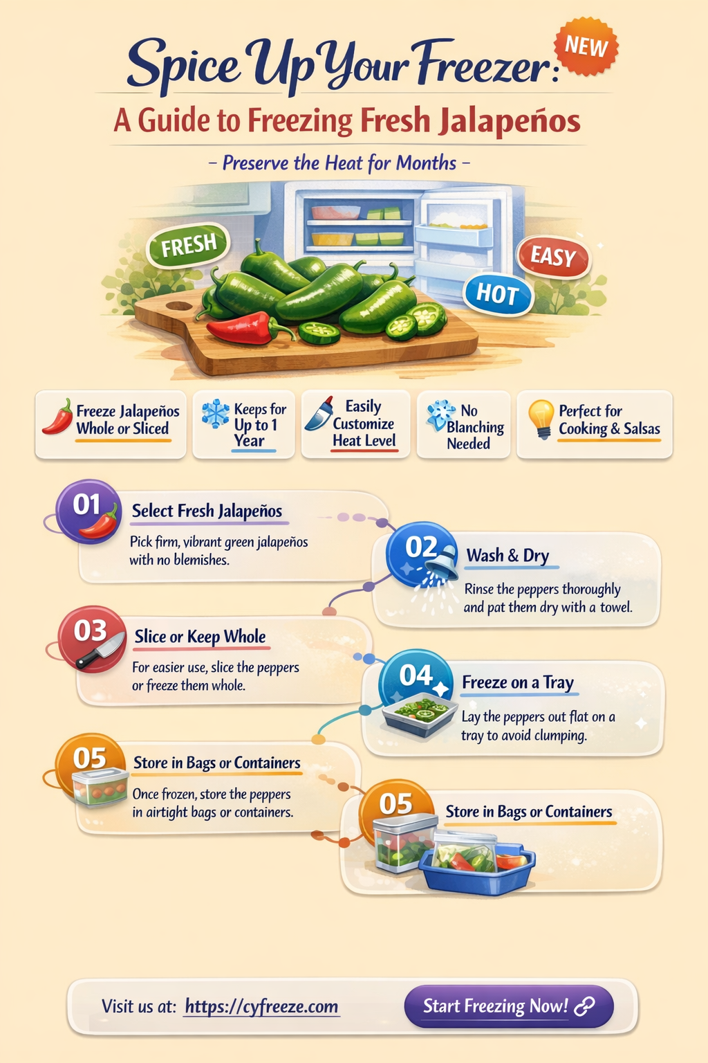 can i freeze fresh jalapenos