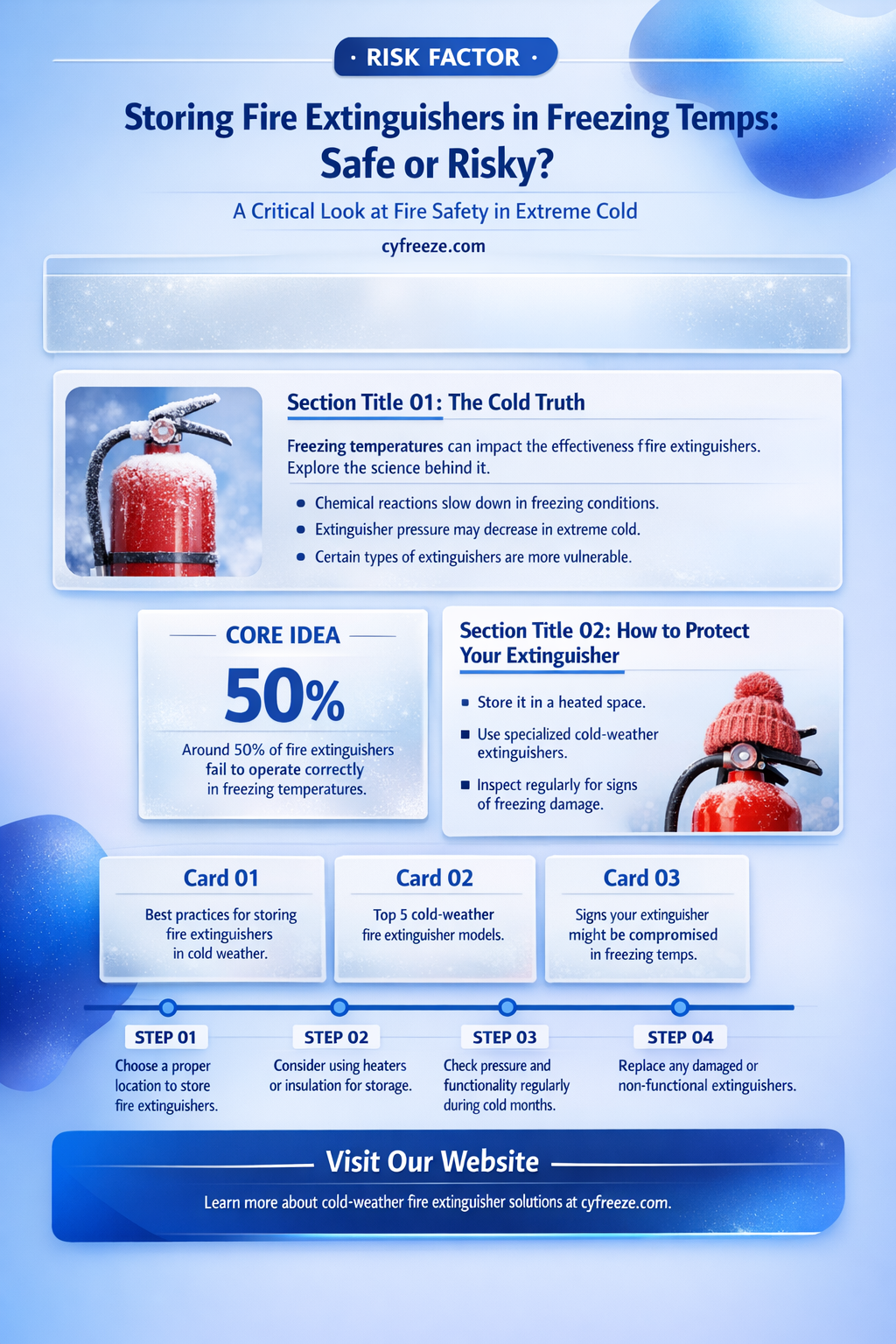 can fire extinguishers be stored in freezing temperatures