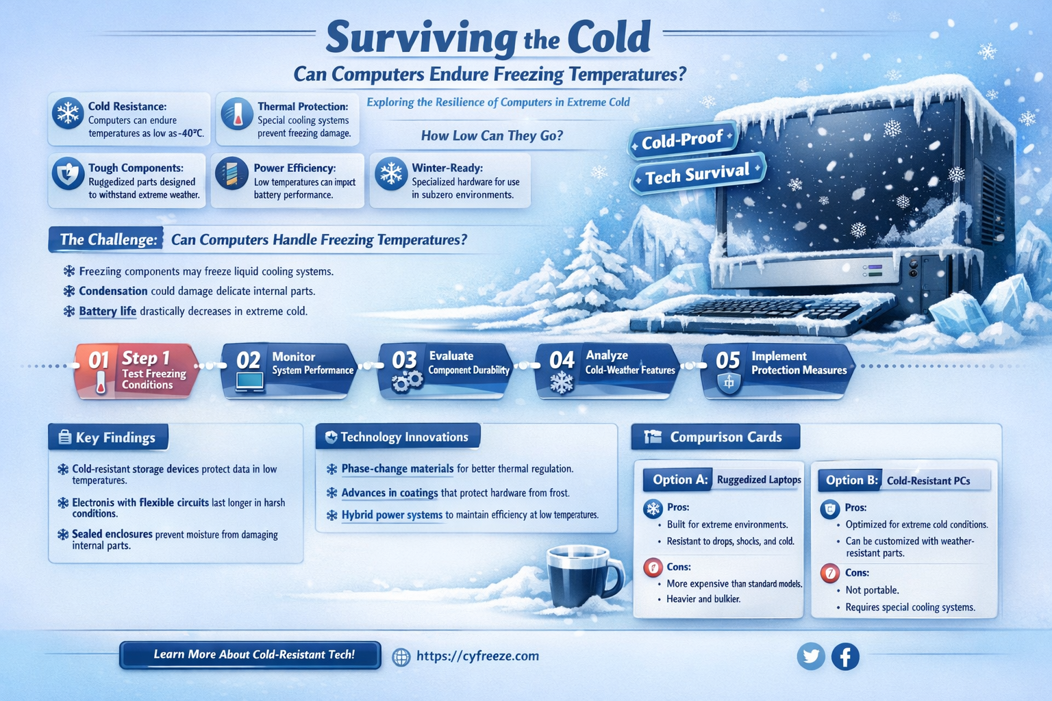 can computers survive freezing temperatures