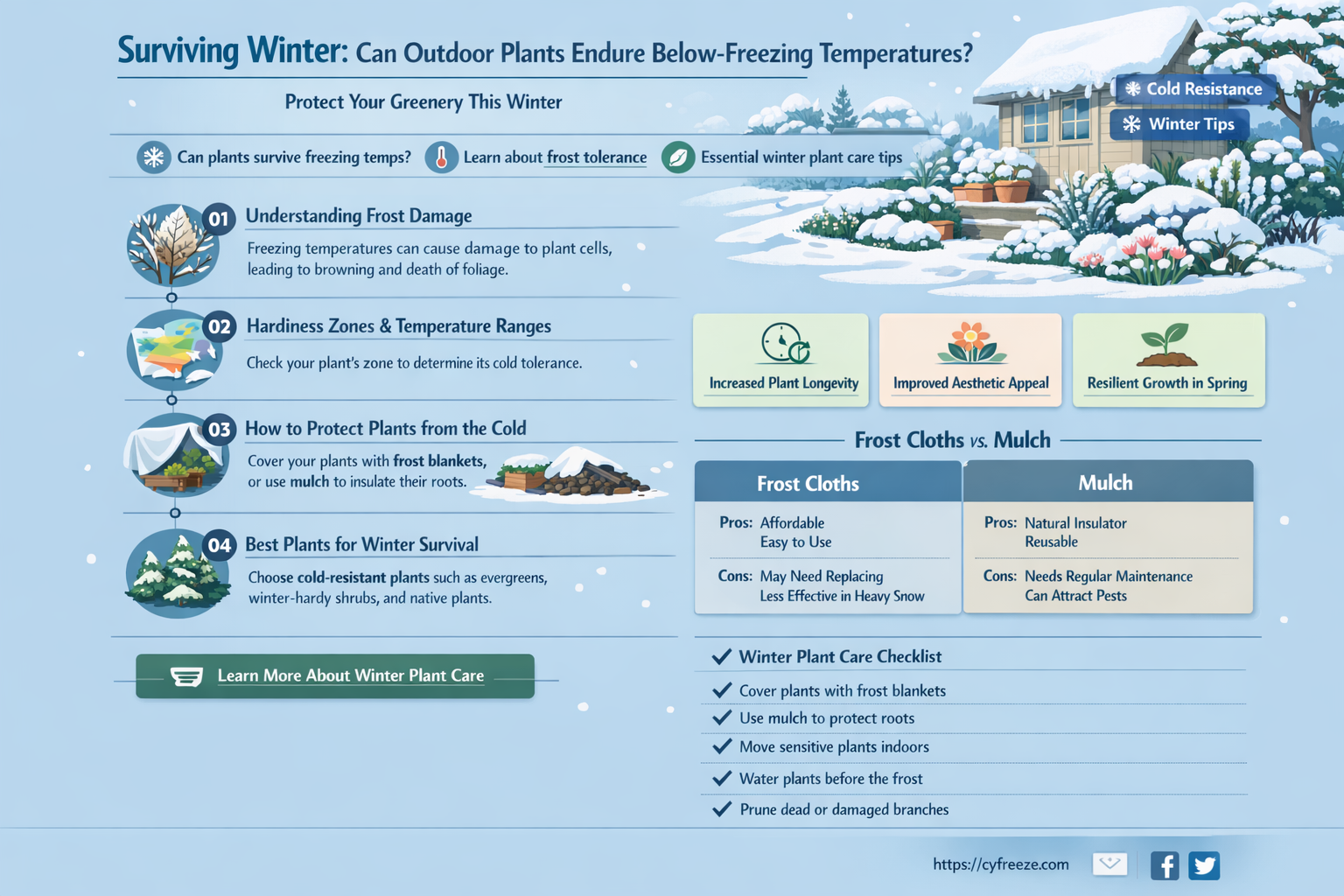 can outdoor plants survive in below freezing temperatures