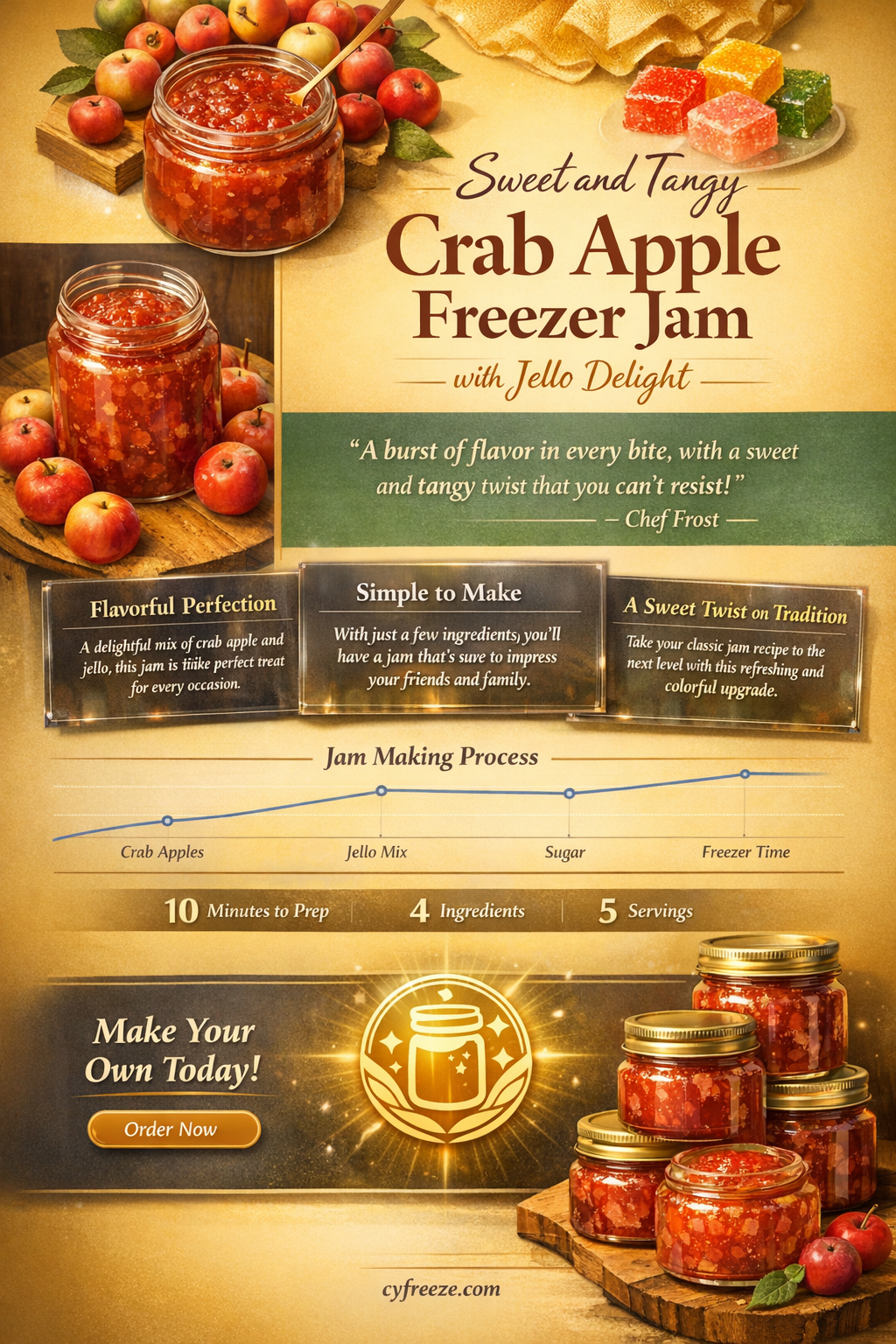 can i make a crab apple freezer jam with jello