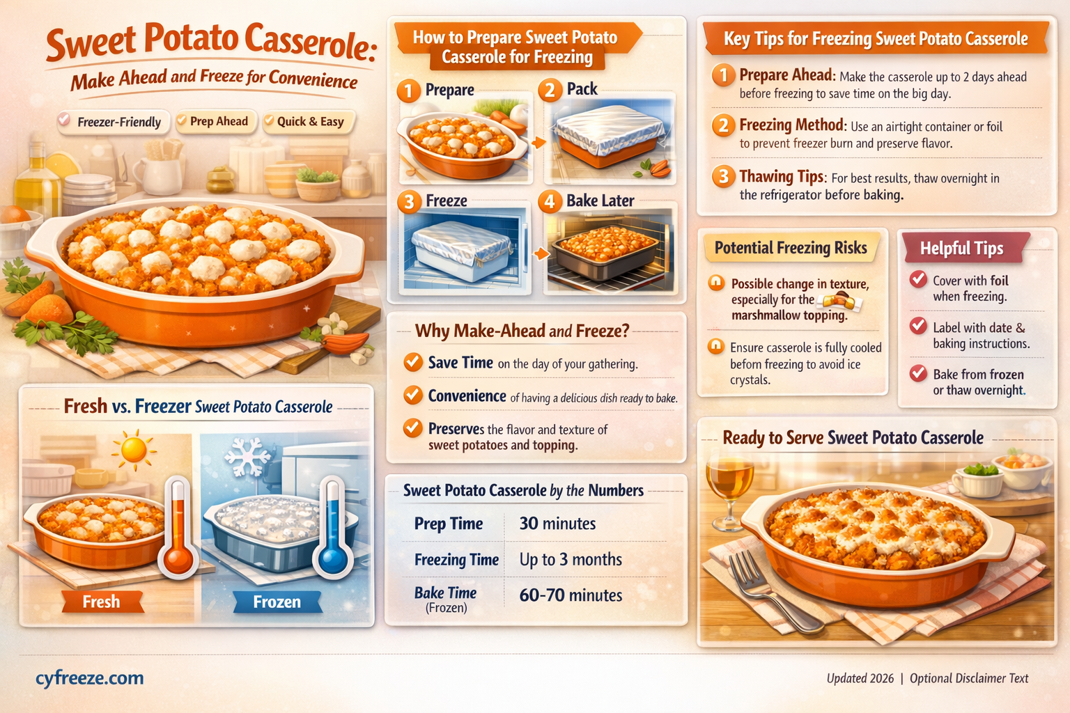 can i make ahead and freeze sweet potato casserole