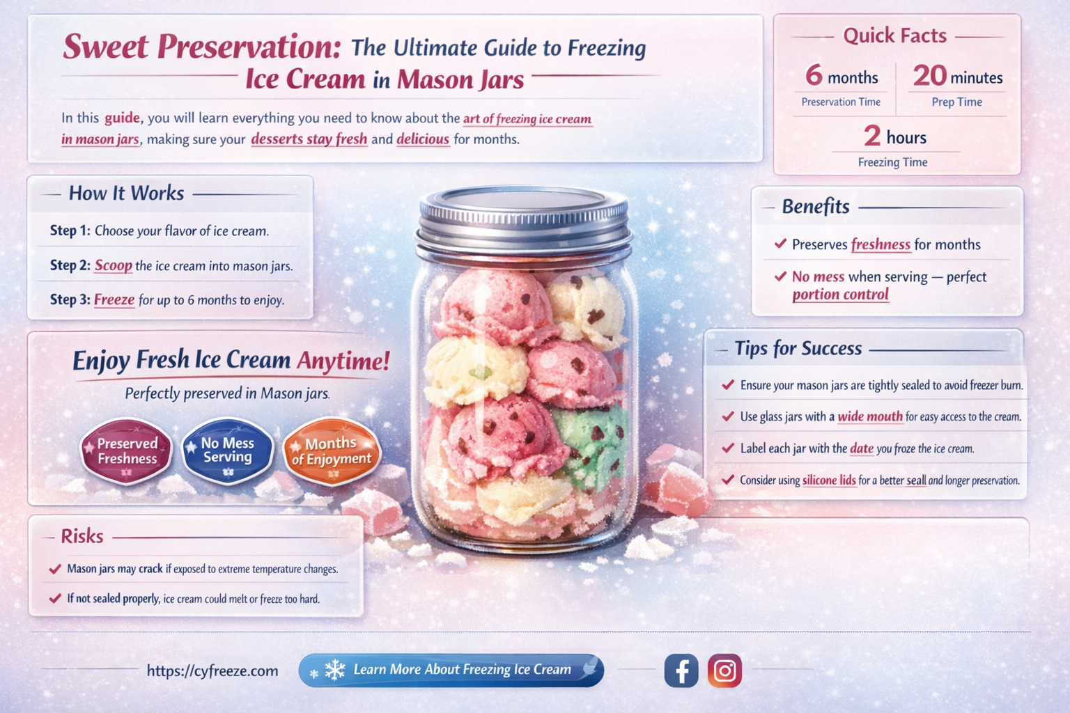 can i freeze ice cream in mason jars