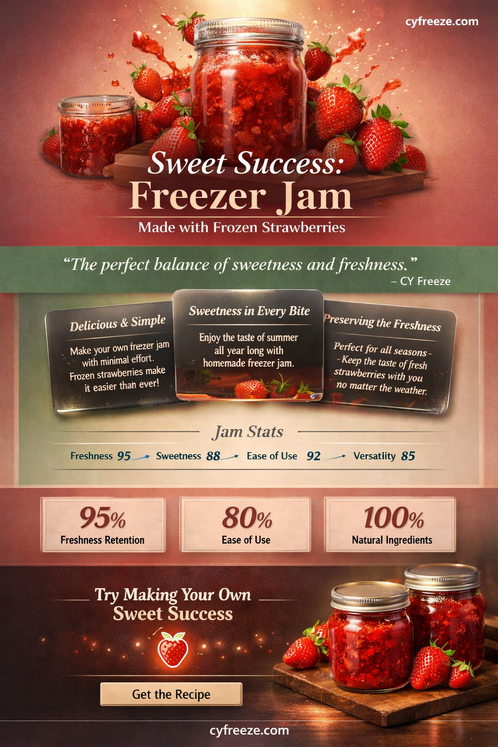 can frozen strawberries be used to make freezer jam