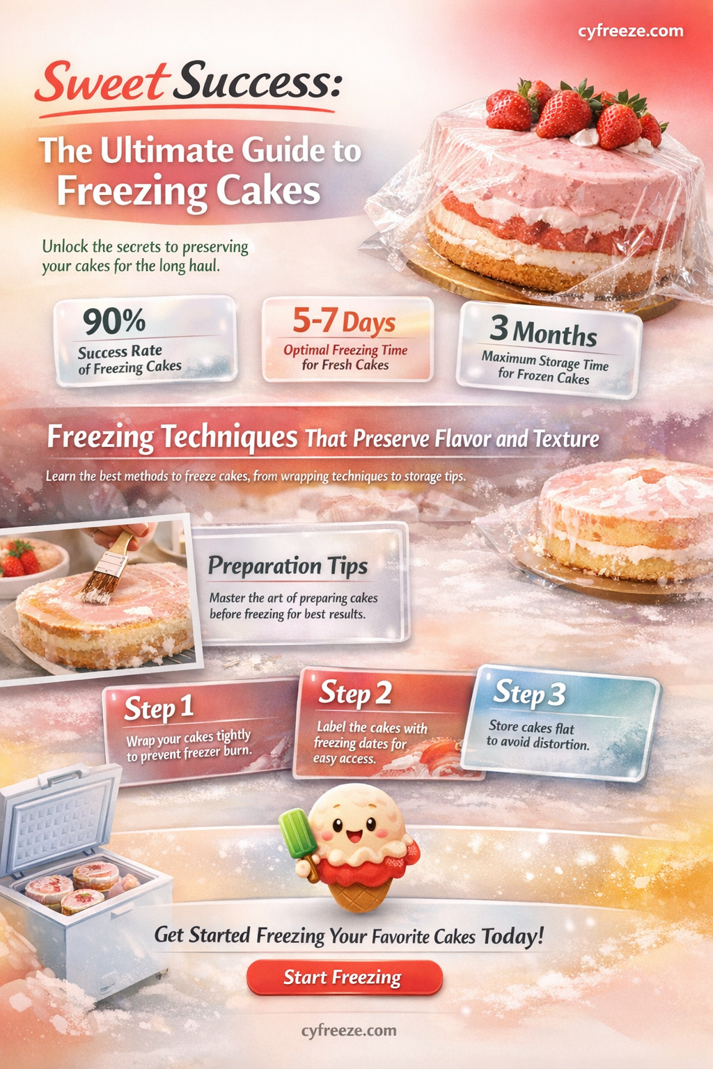 can i make a cake and freeze it