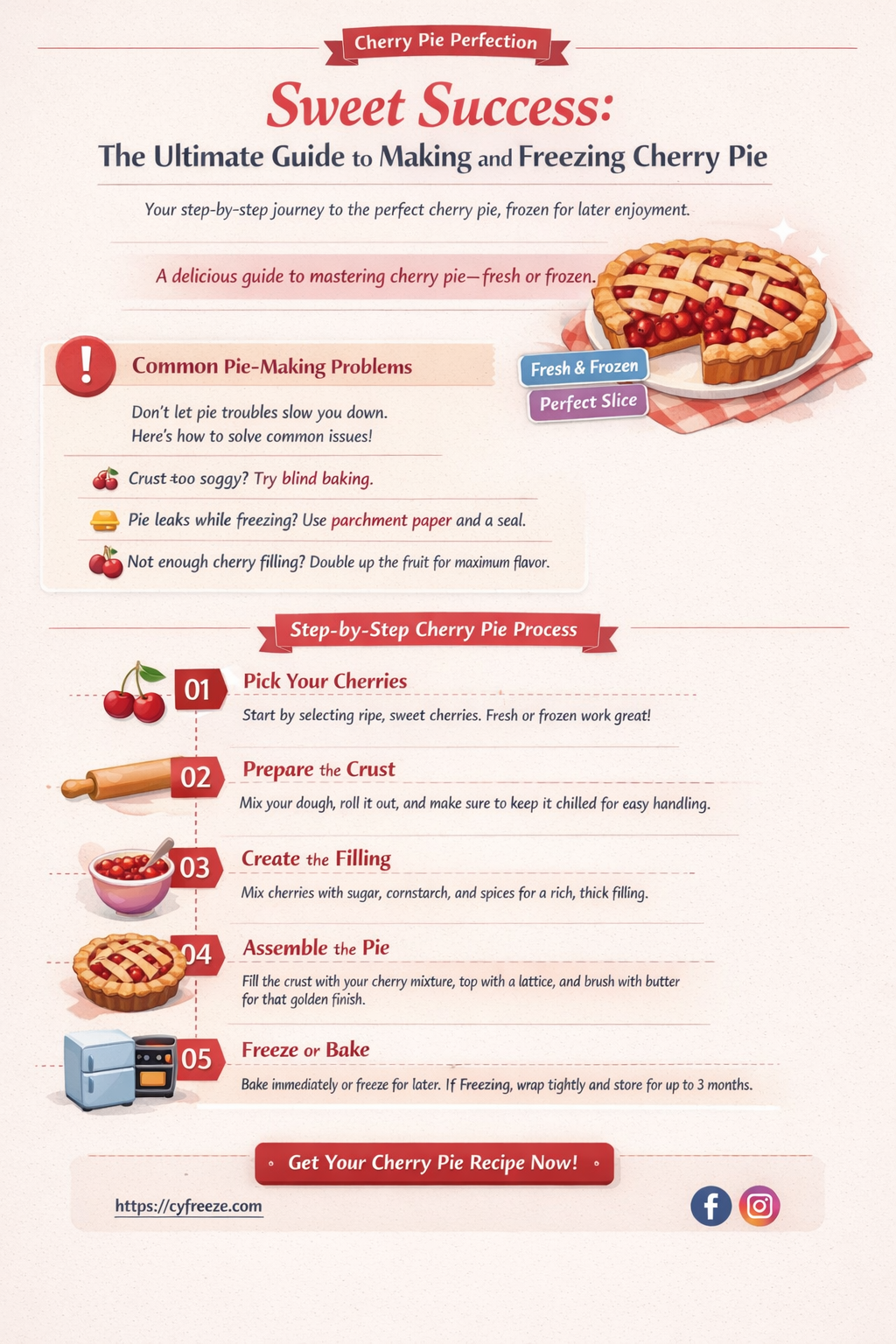 can i make and freeze cherry pie