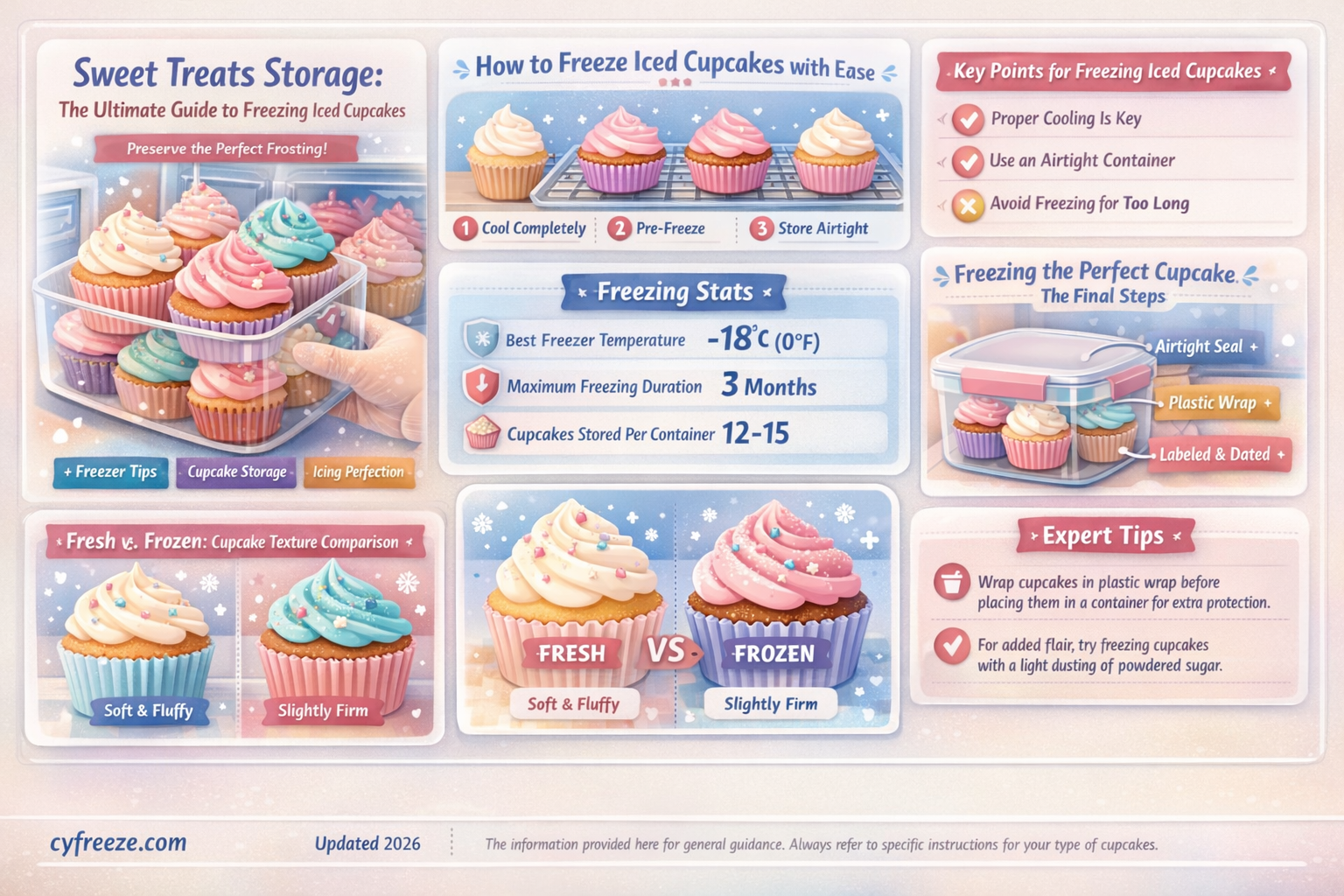 can i freeze iced cupcakes