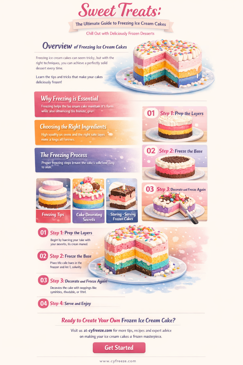 can i freeze ice cream cakes