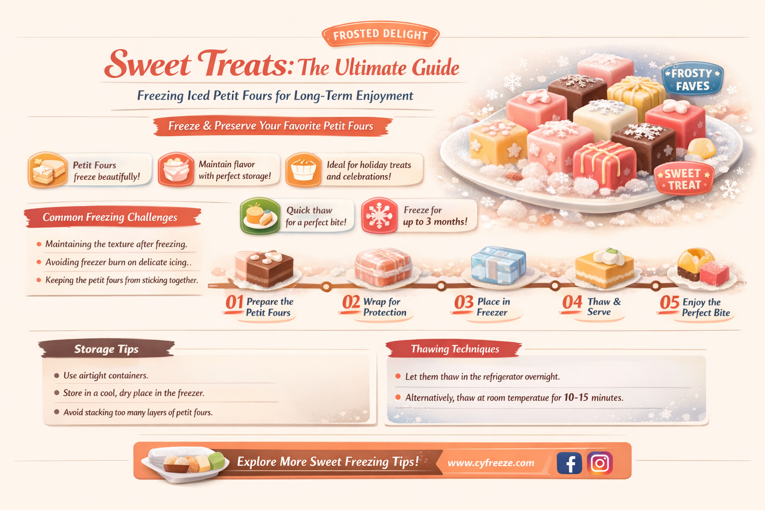 can i freeze iced petit fours