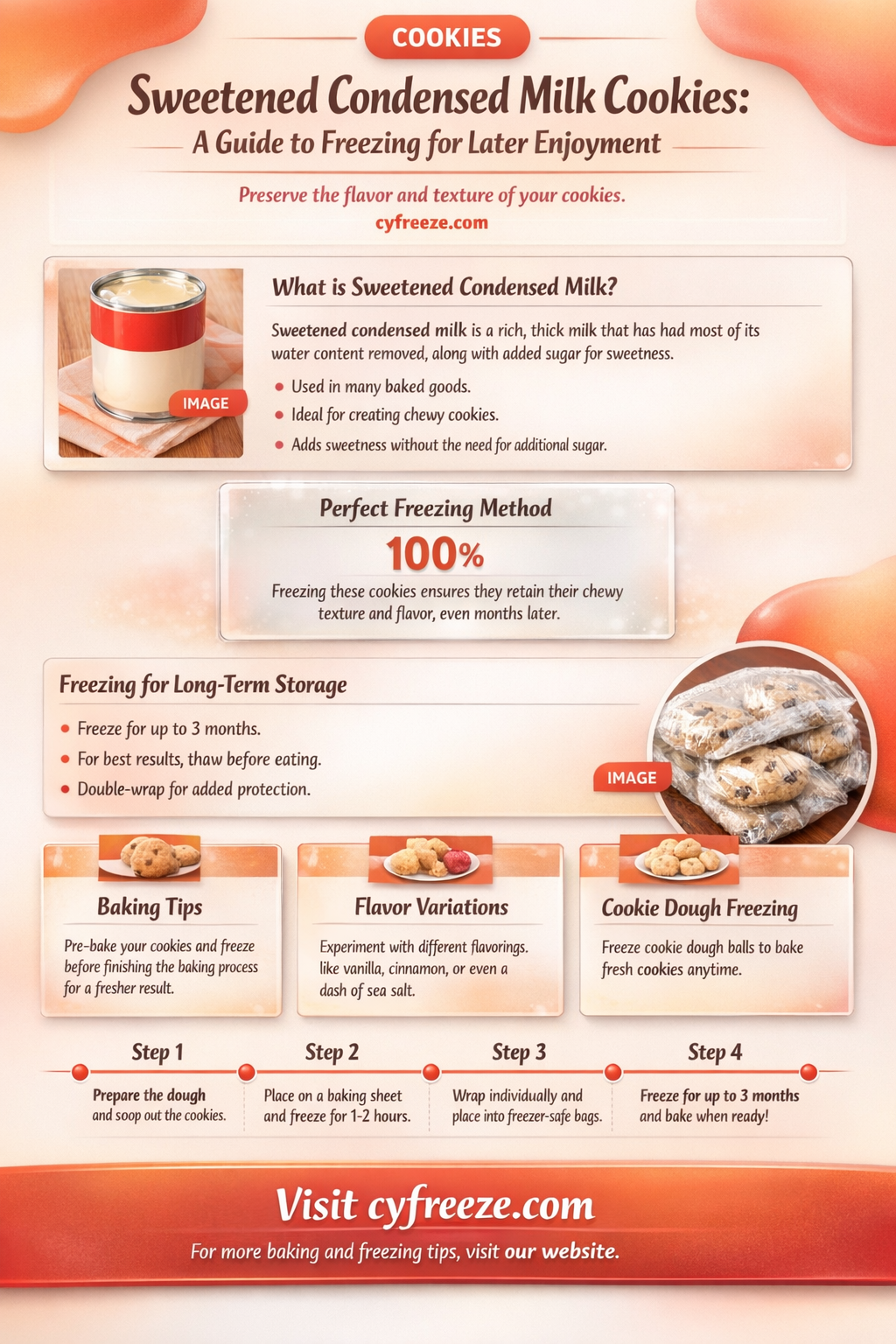 can i freeze cookies make with sweetened condensed milk