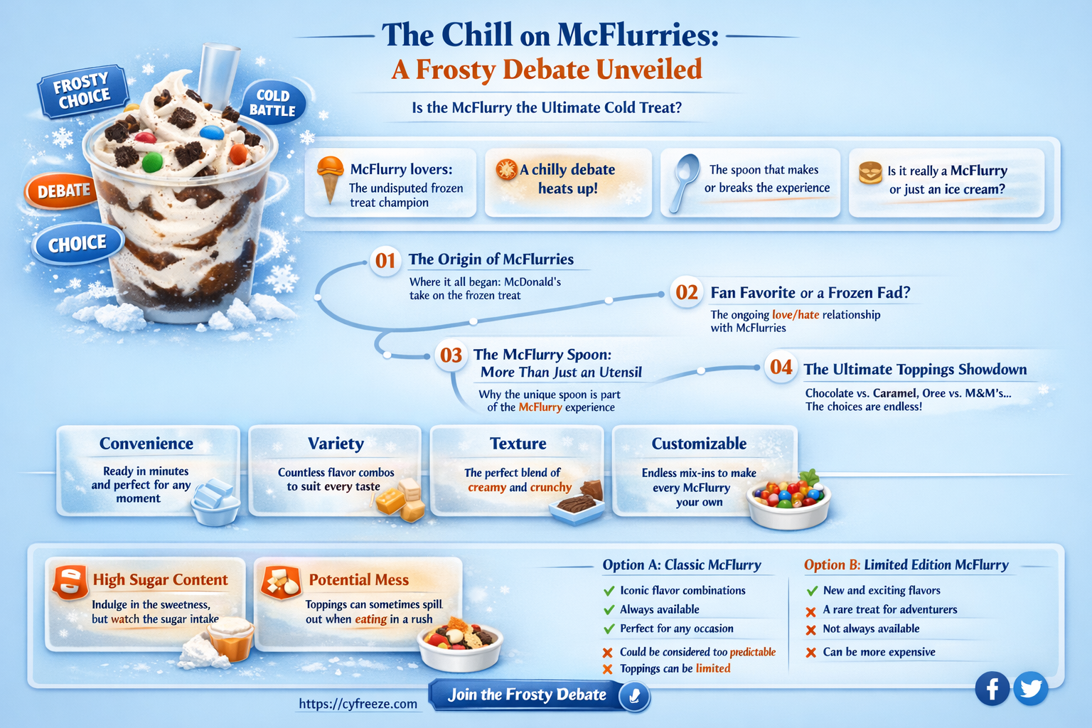 are mcflurries put in the freezer