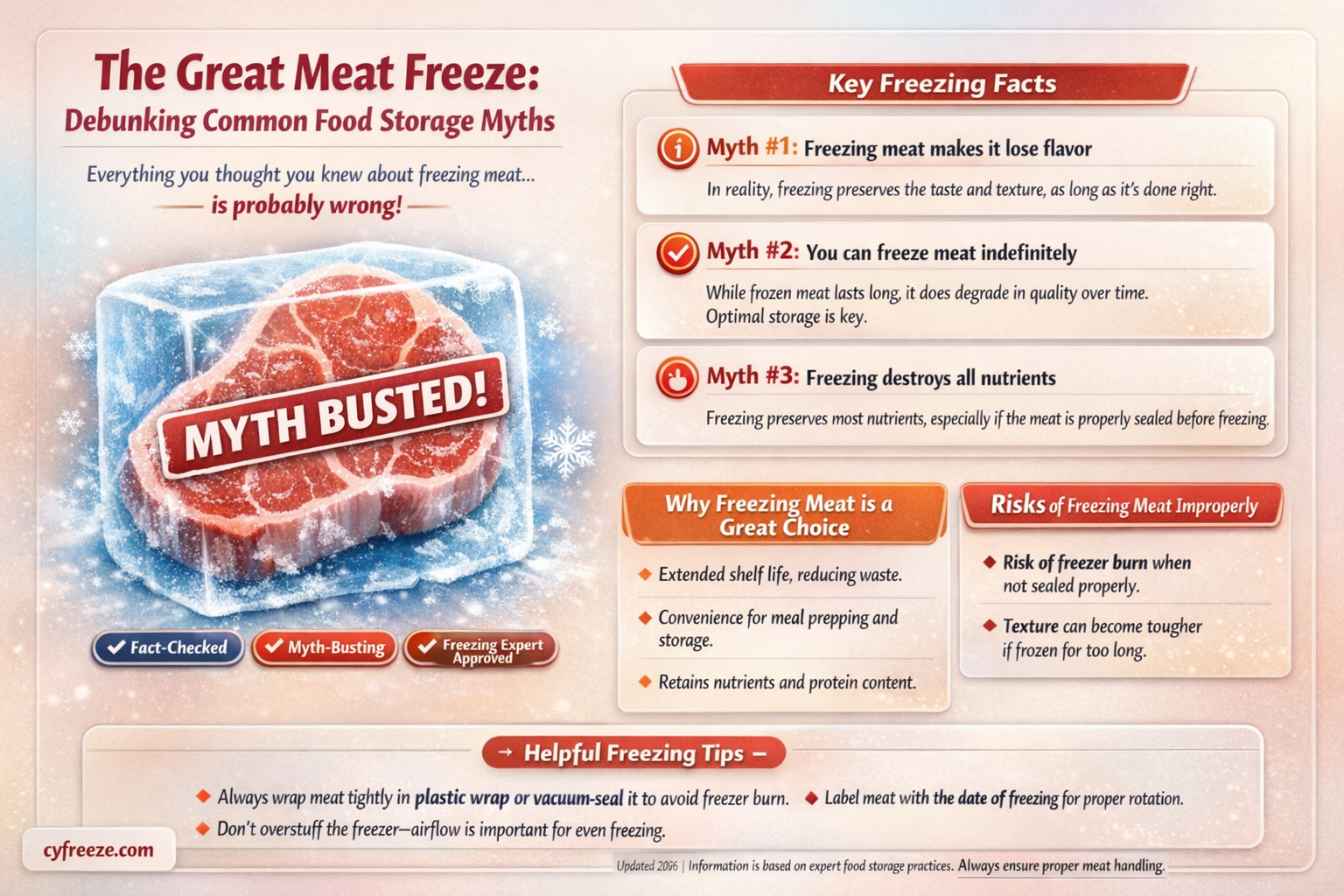 are you supposed to put your meat in the freezer