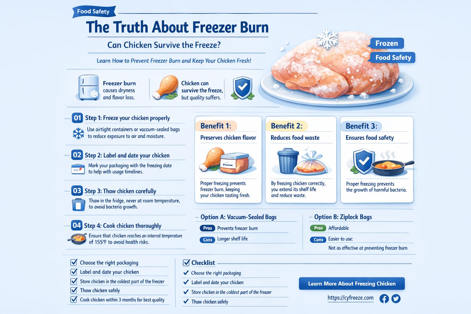 can chicken be freezer burned
